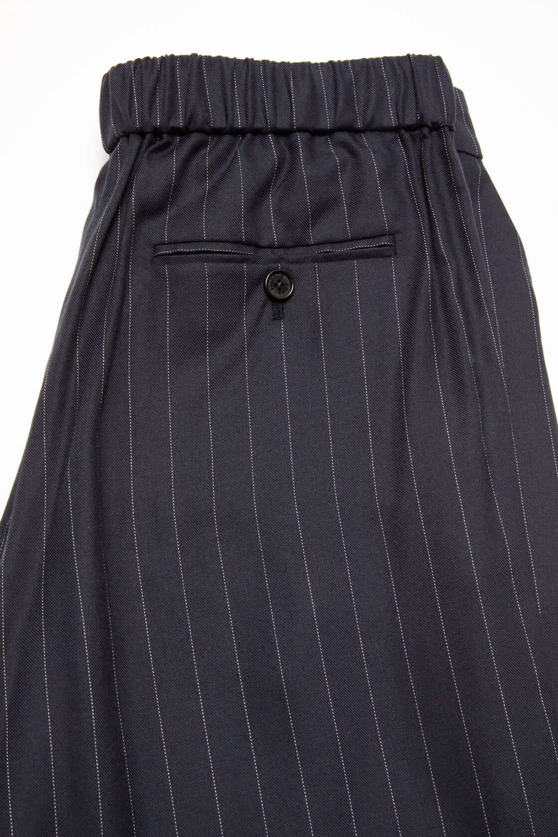 Pinstripe wool trousers, Navy blue, 2000x