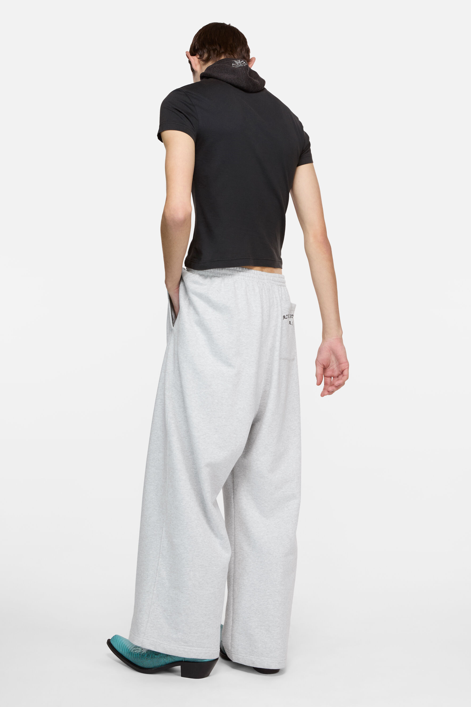 Acne Studios - Face logo t-shirt - fitted - Faded black