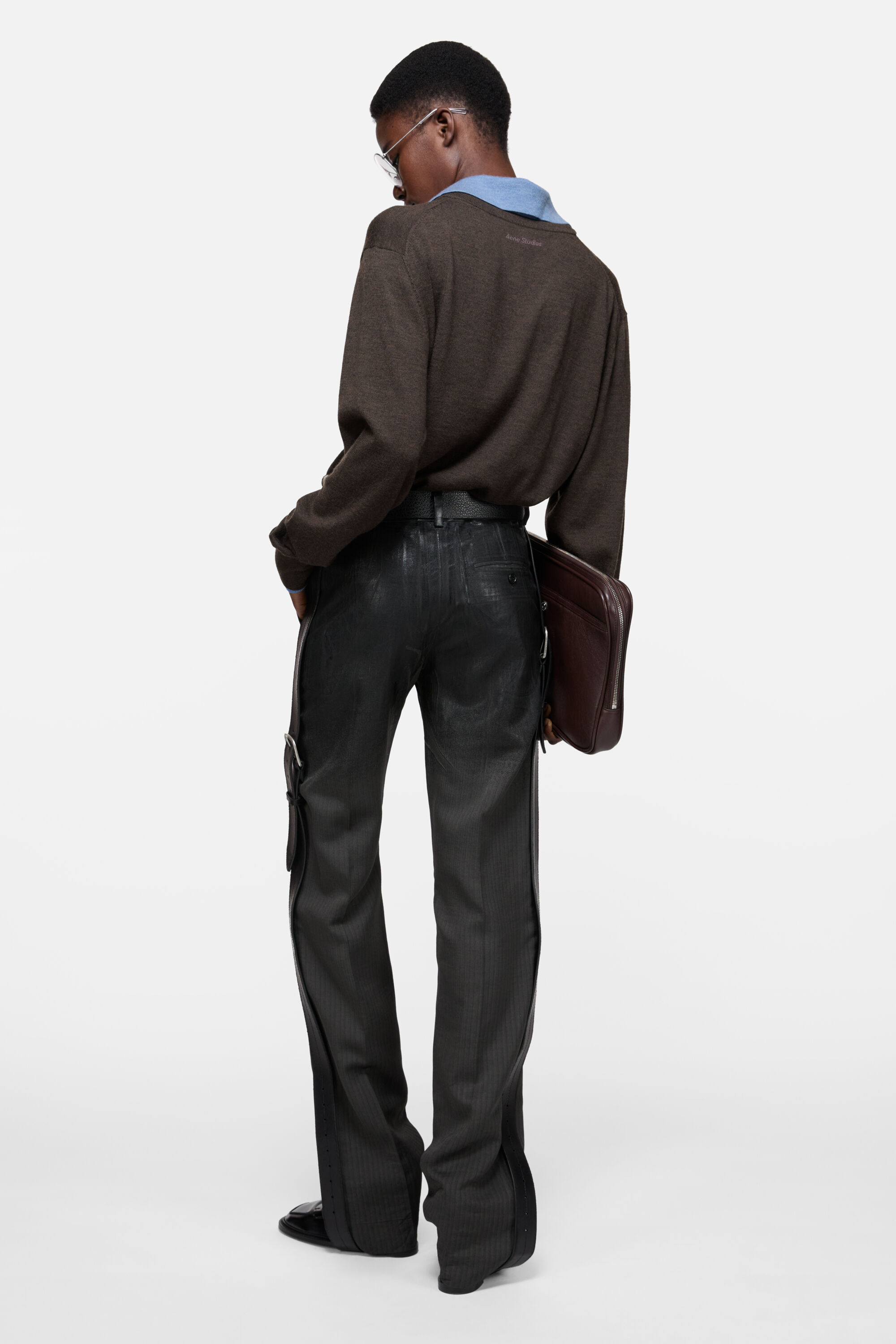 Acne Studios - Layered wool sweater - Brown/blue