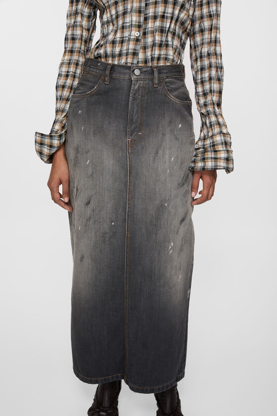 Acne Studios - ミッドレングス デニムスカート - ブラック 