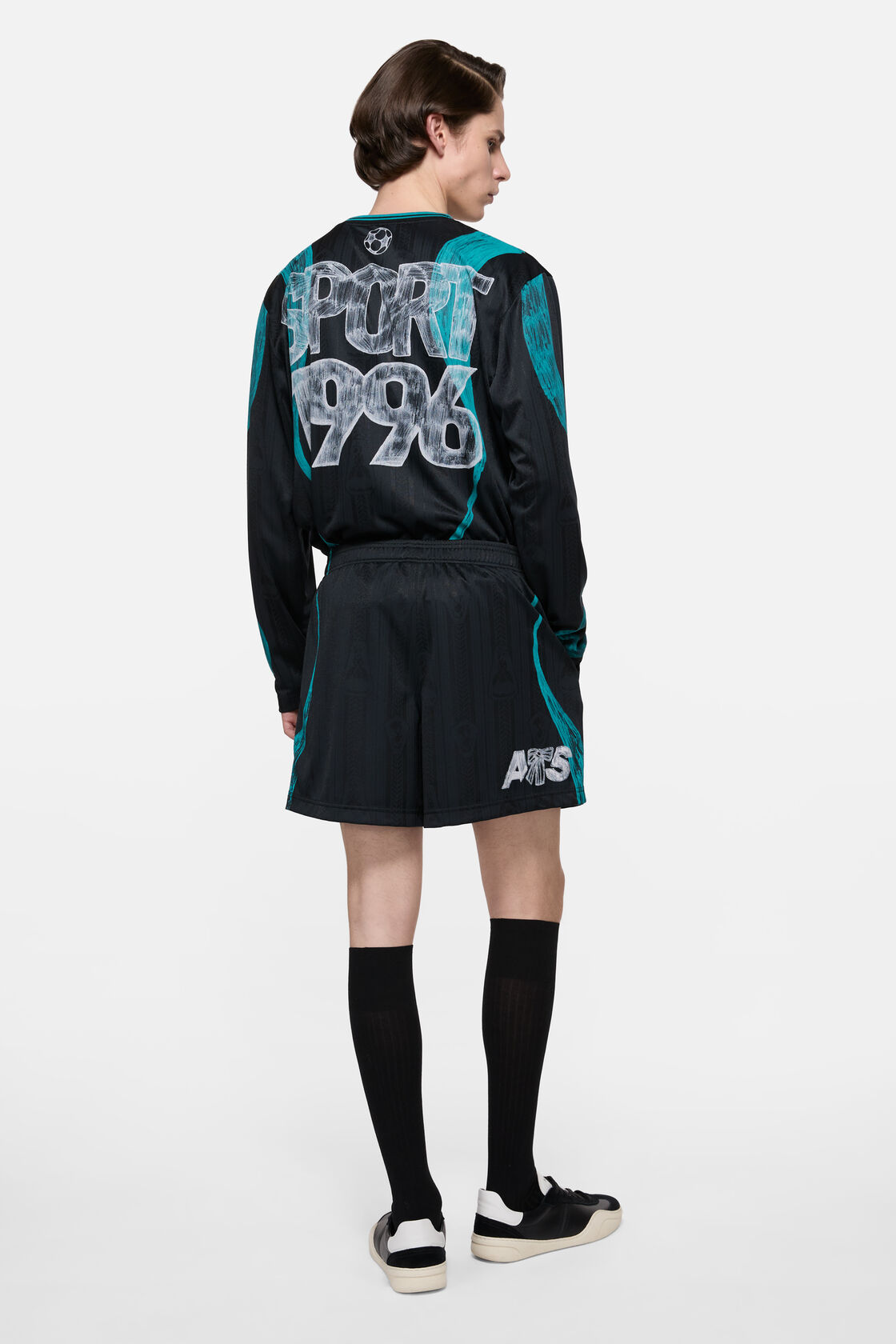 Casual graphic shorts, Black, 2000x