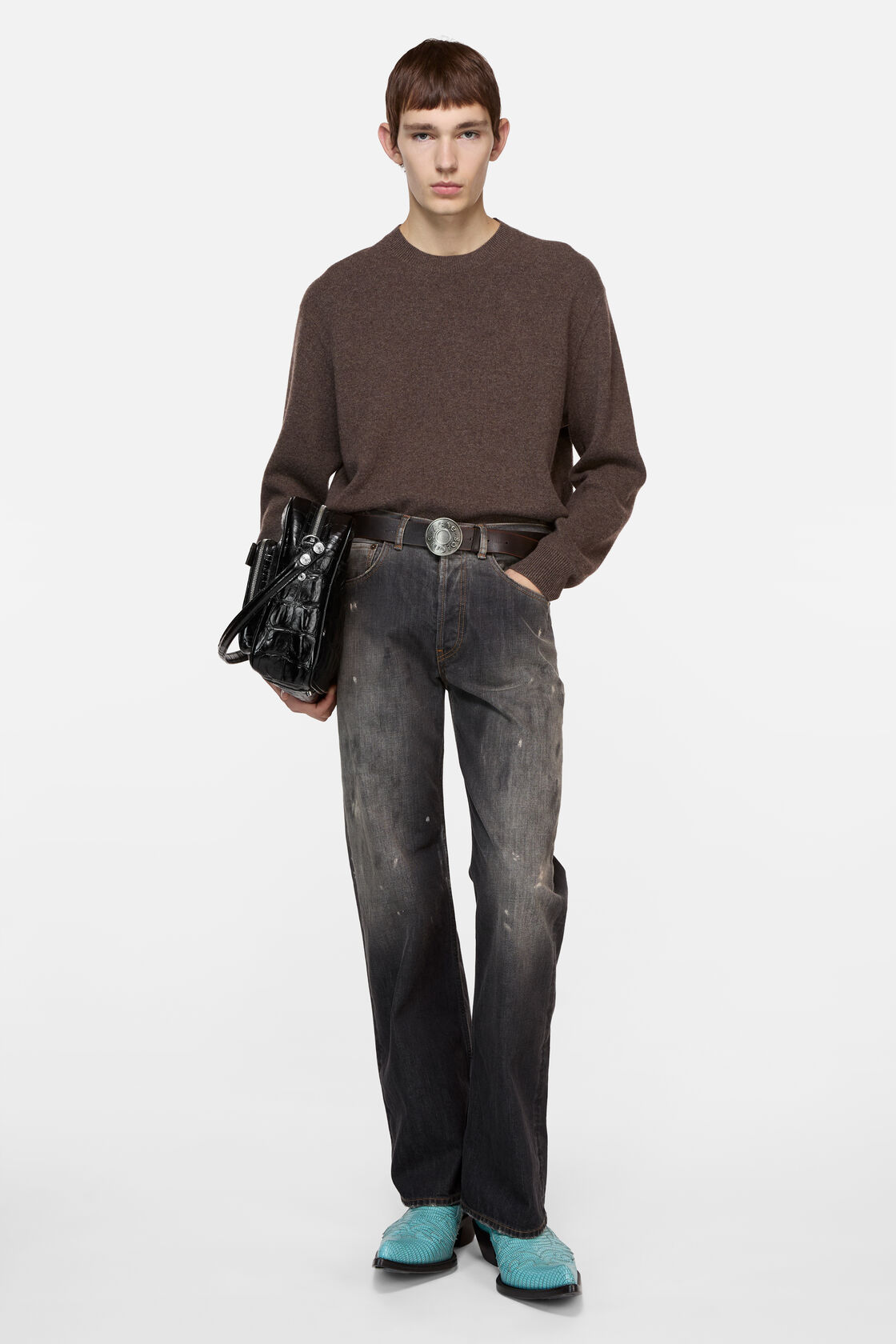 羊绒套头衫, 胡桃棕色, 2000x