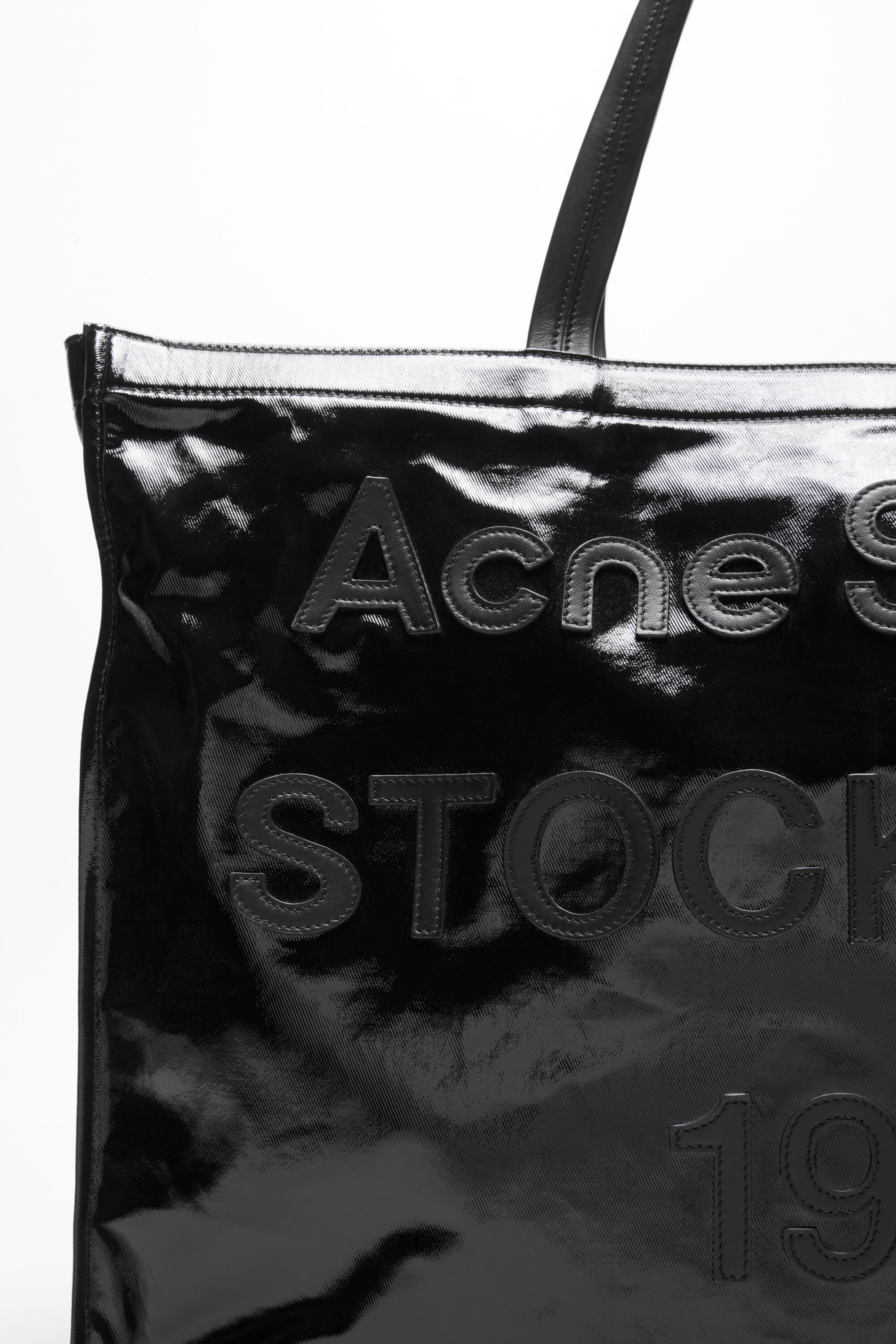 Acne Studios ロゴ トートバッグ ショルダーバッグ Acne Studios - Logo Shoulder Tote Bag - White/green