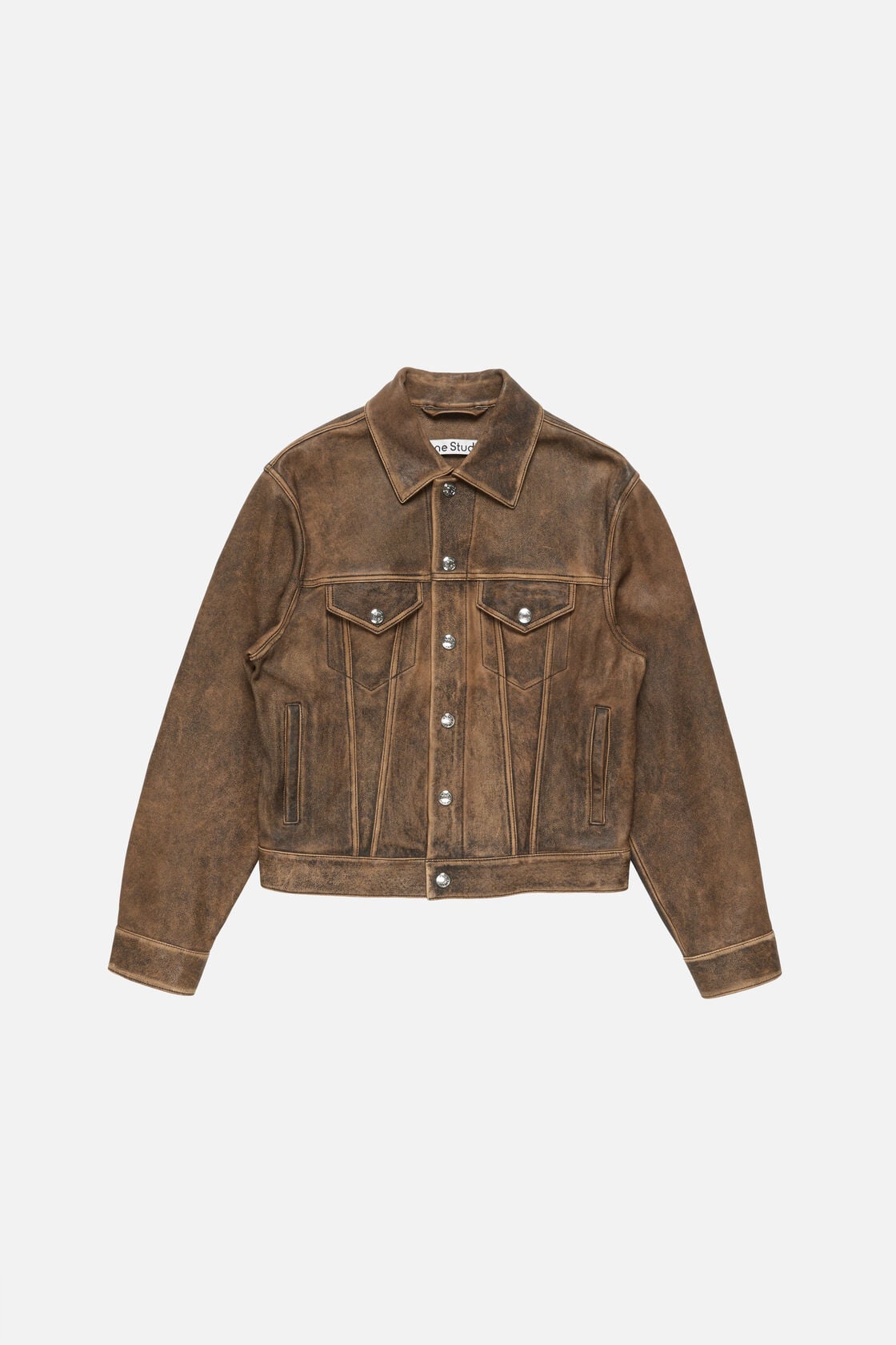 Vintage leather jacket, Brown/black, 2000x