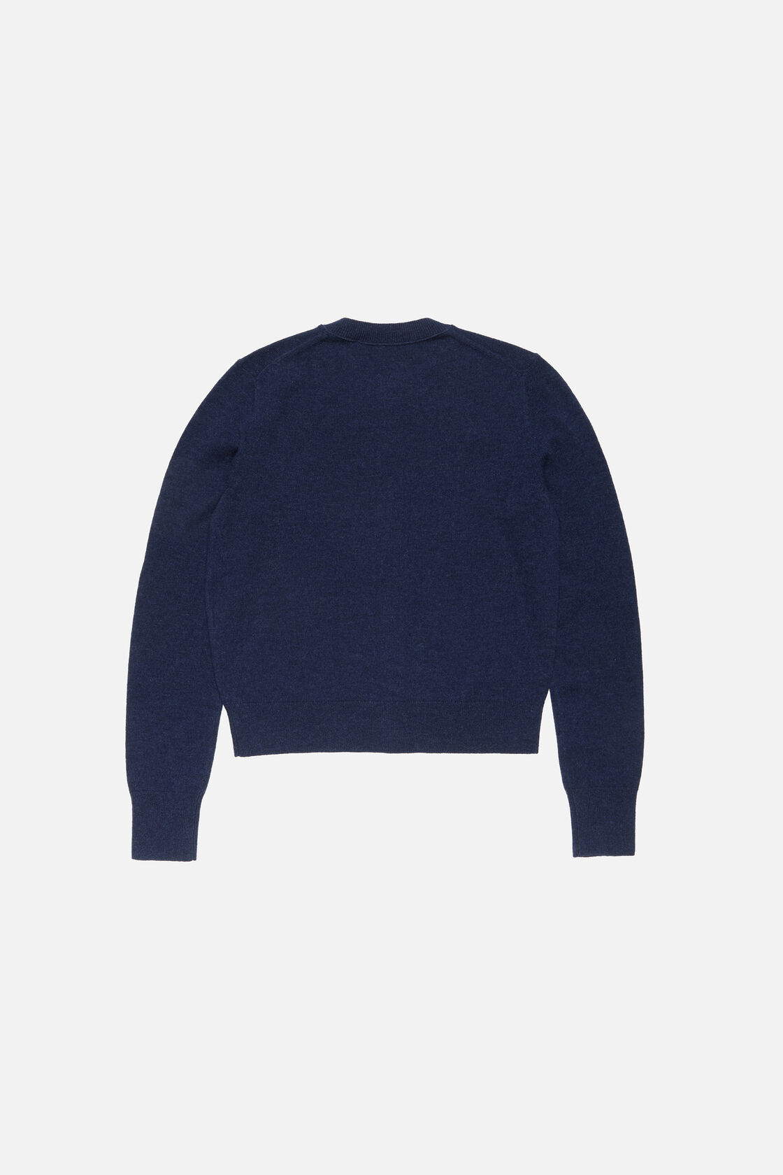 Fitted cardigan - yak wool, Navy melange, 2000x