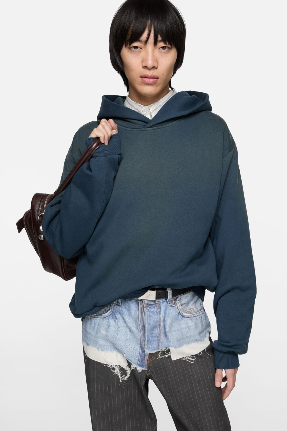 Fleece logo hoodie, Deep blue, 2000x