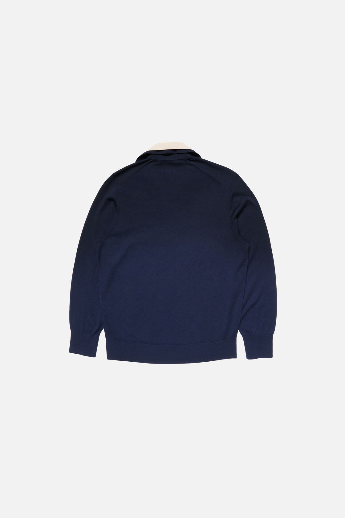 Silk blend polo knit, Navy/beige, 2000x