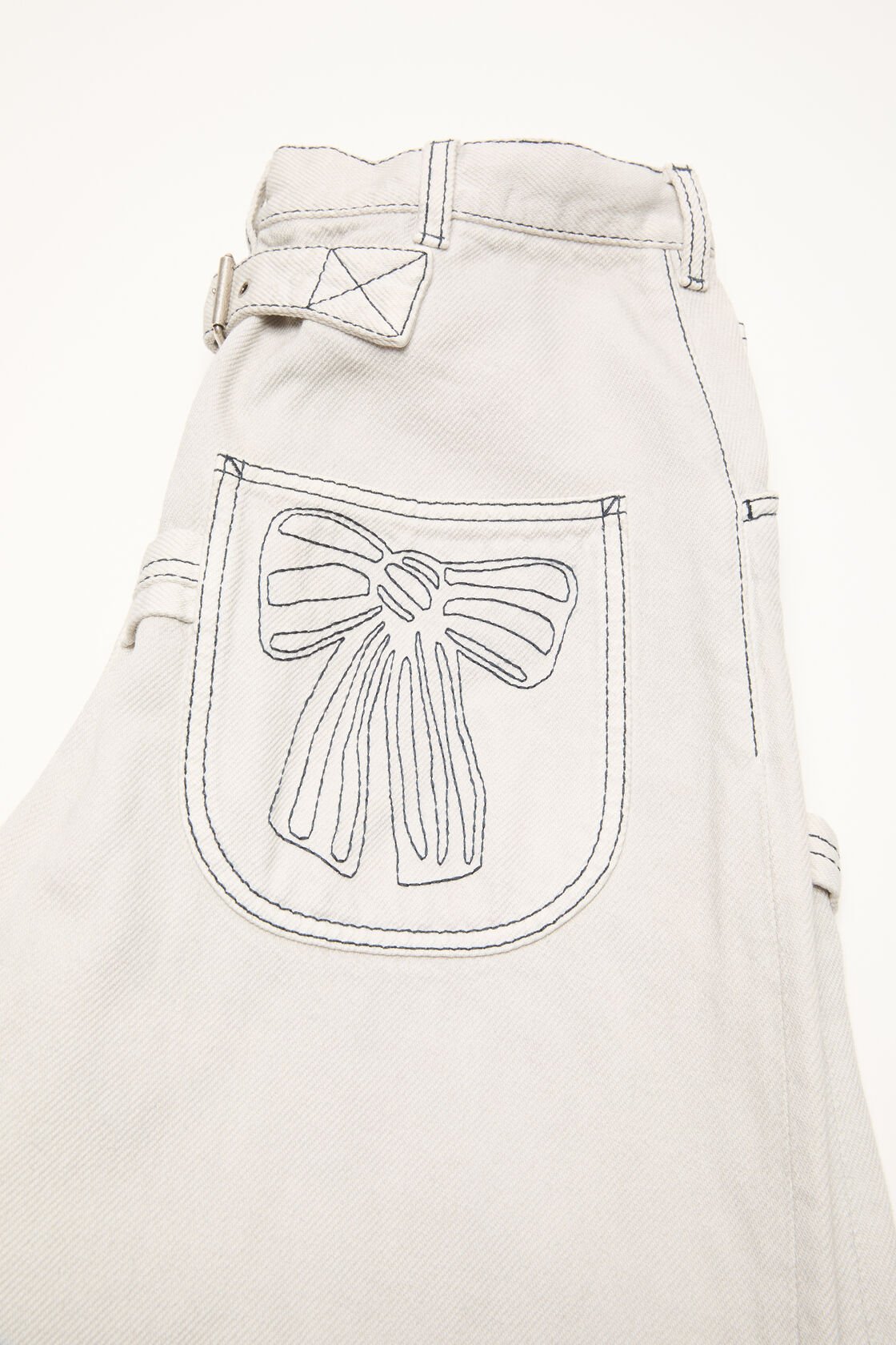 Casual denim trousers, White/ecru, 2000x