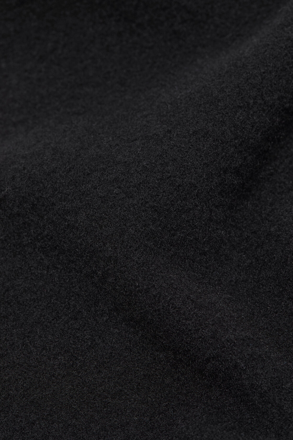Fringe wool scarf - skinny, Black, 2000x