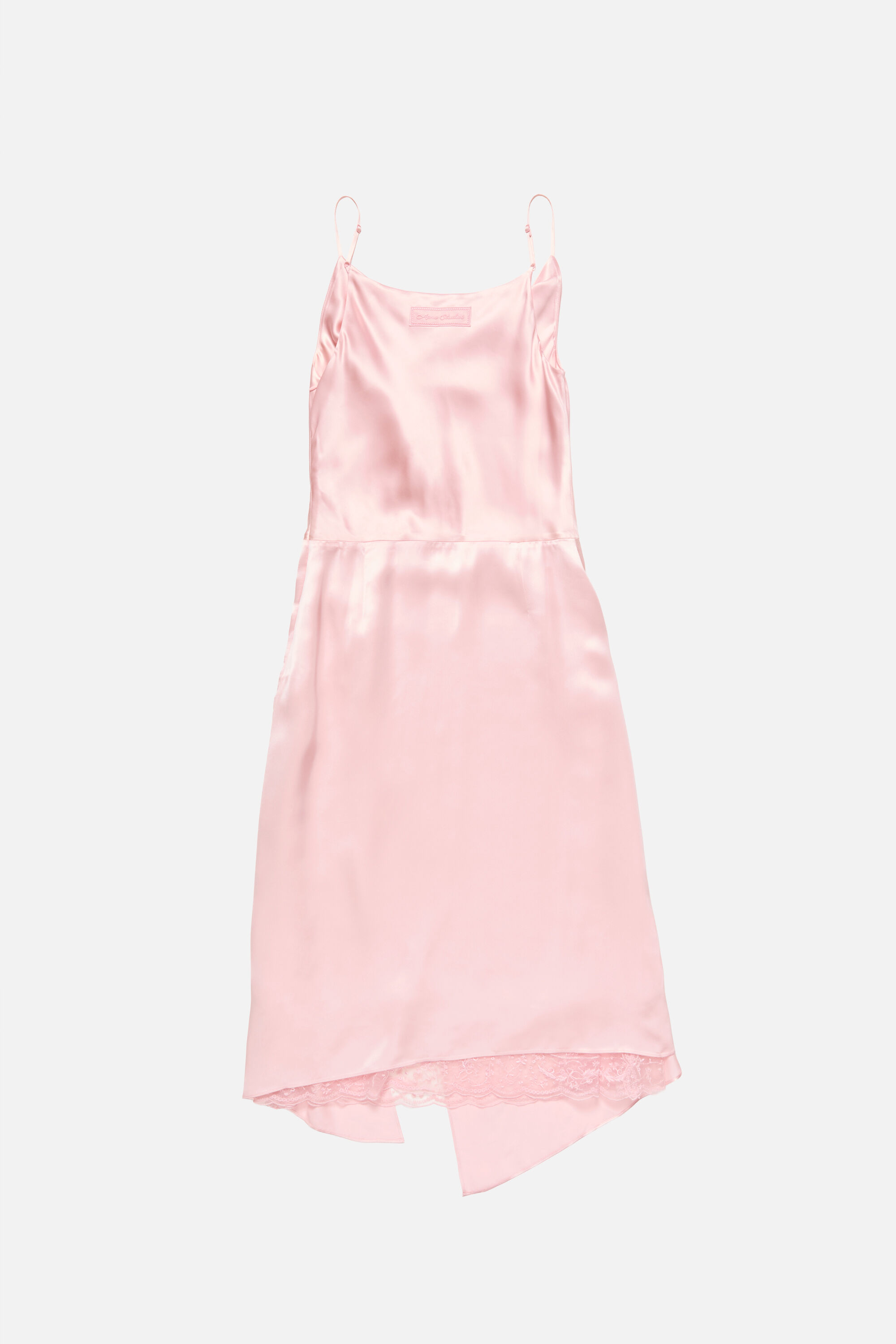 Acne Studios - Shiny satin slip dress - Light pink