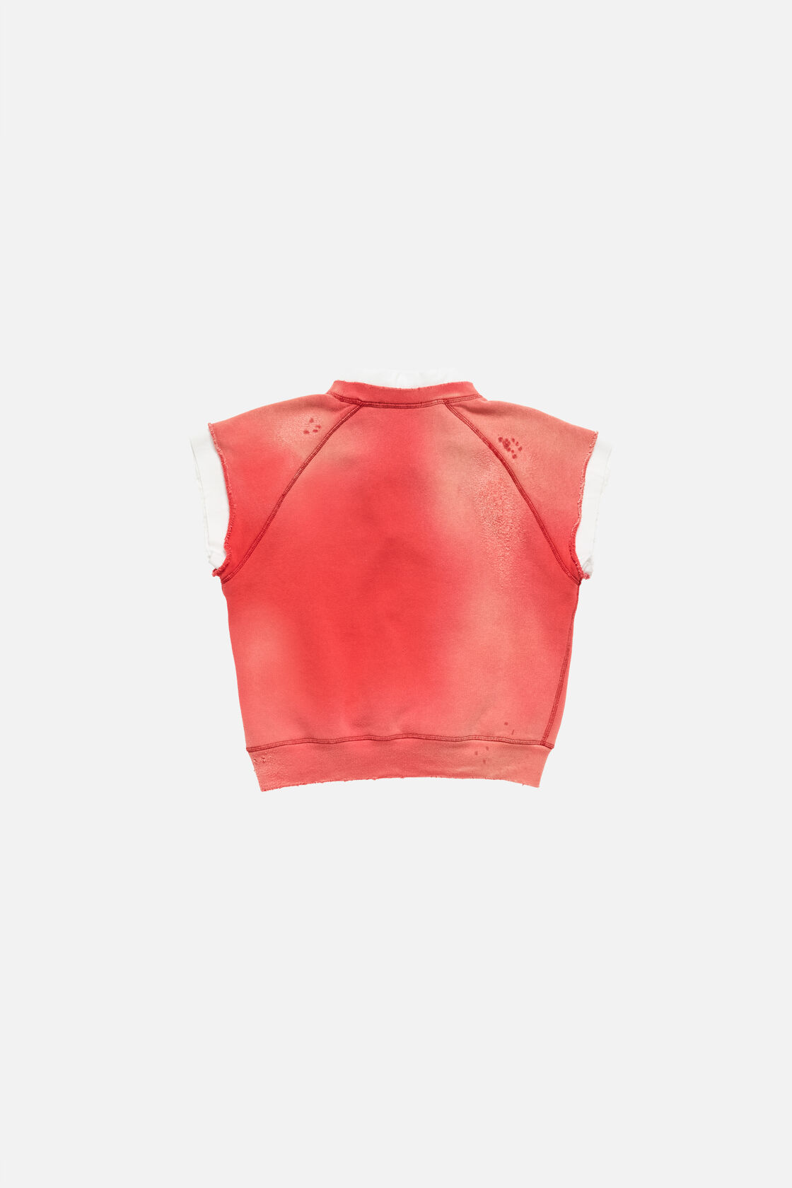 Fleece logo vest, Red/white, 2000x