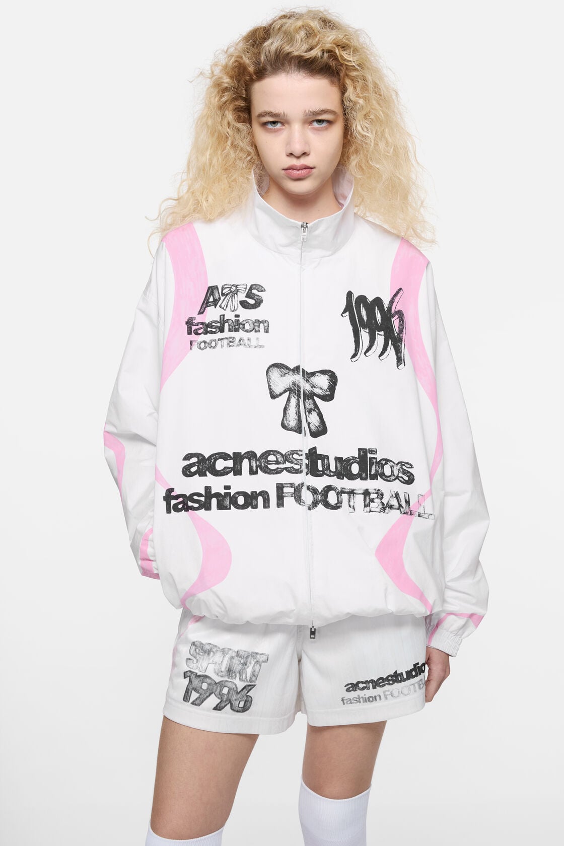 Technical jacket with logo, Optic White, 2000x