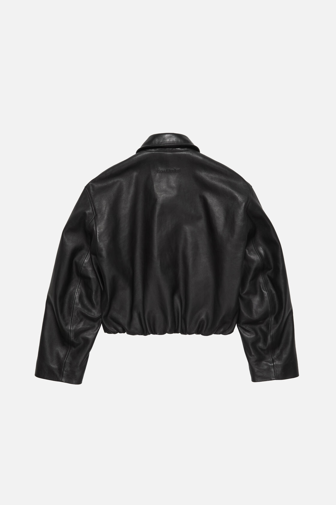 Leather bomber jacket, Black, 2000x