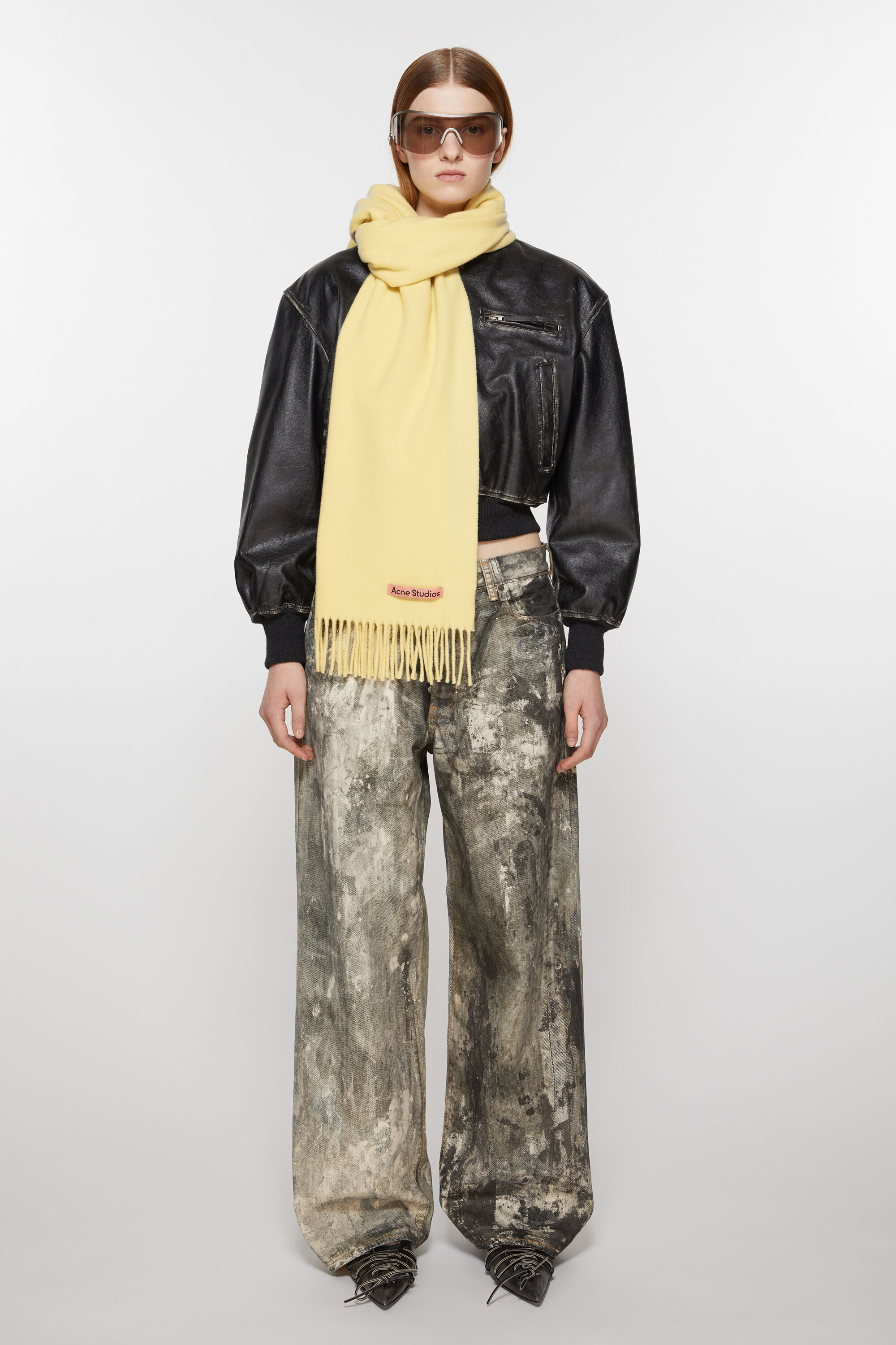 Fringe wool scarf - Narrow