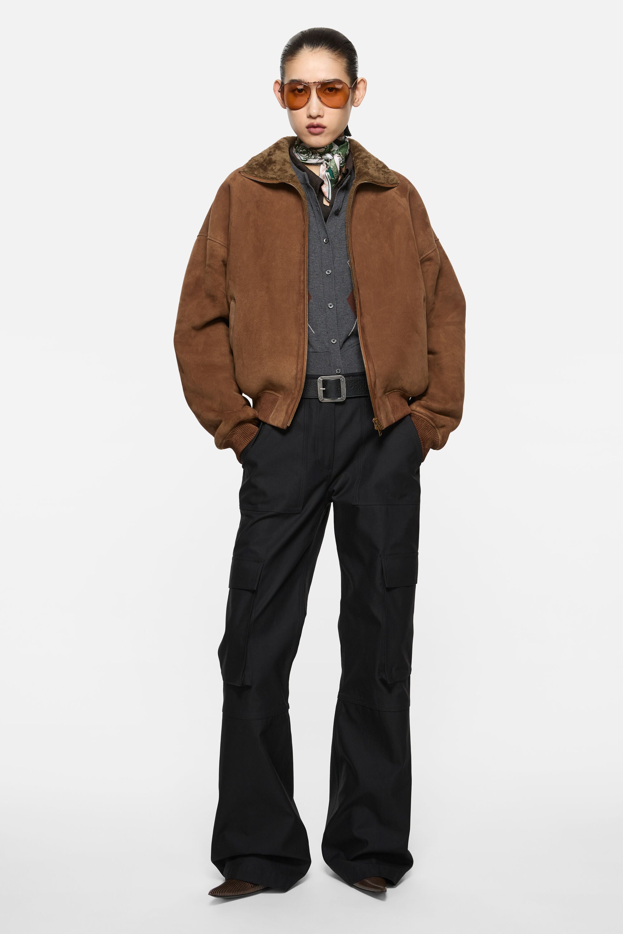 Acne Studios - コットンサテンカーゴトラウザーズ - ブラック