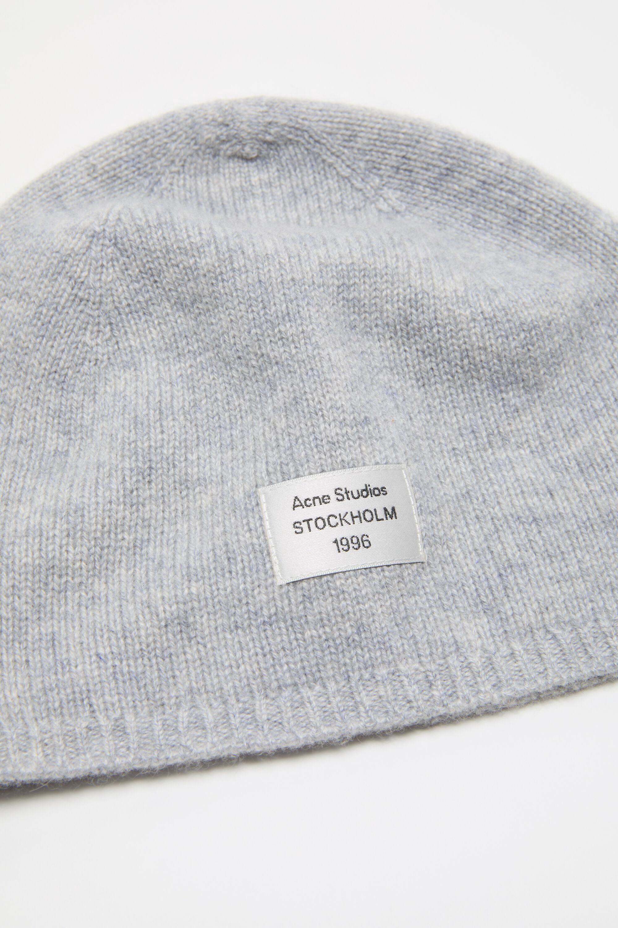 Acne Studios - ロゴ入りカシミヤビーニー - コールドグレーメランジ