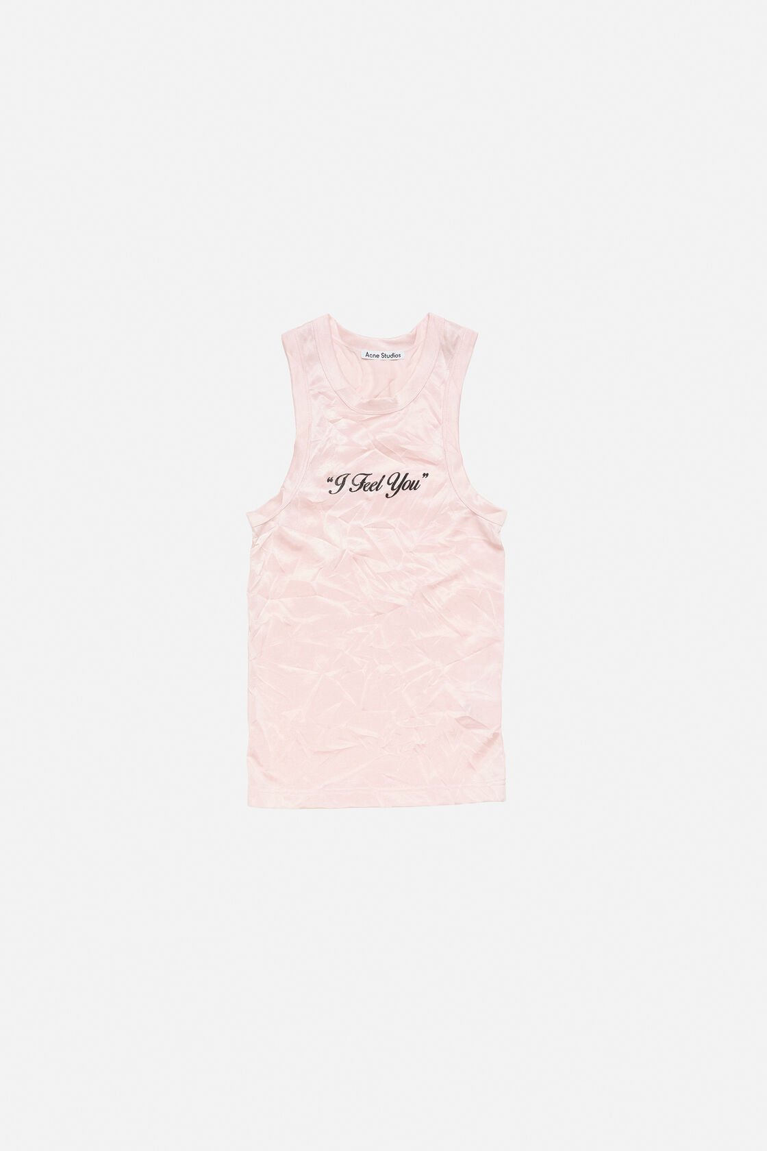 Crinkled printed tanktop, Powder pink, 2000x