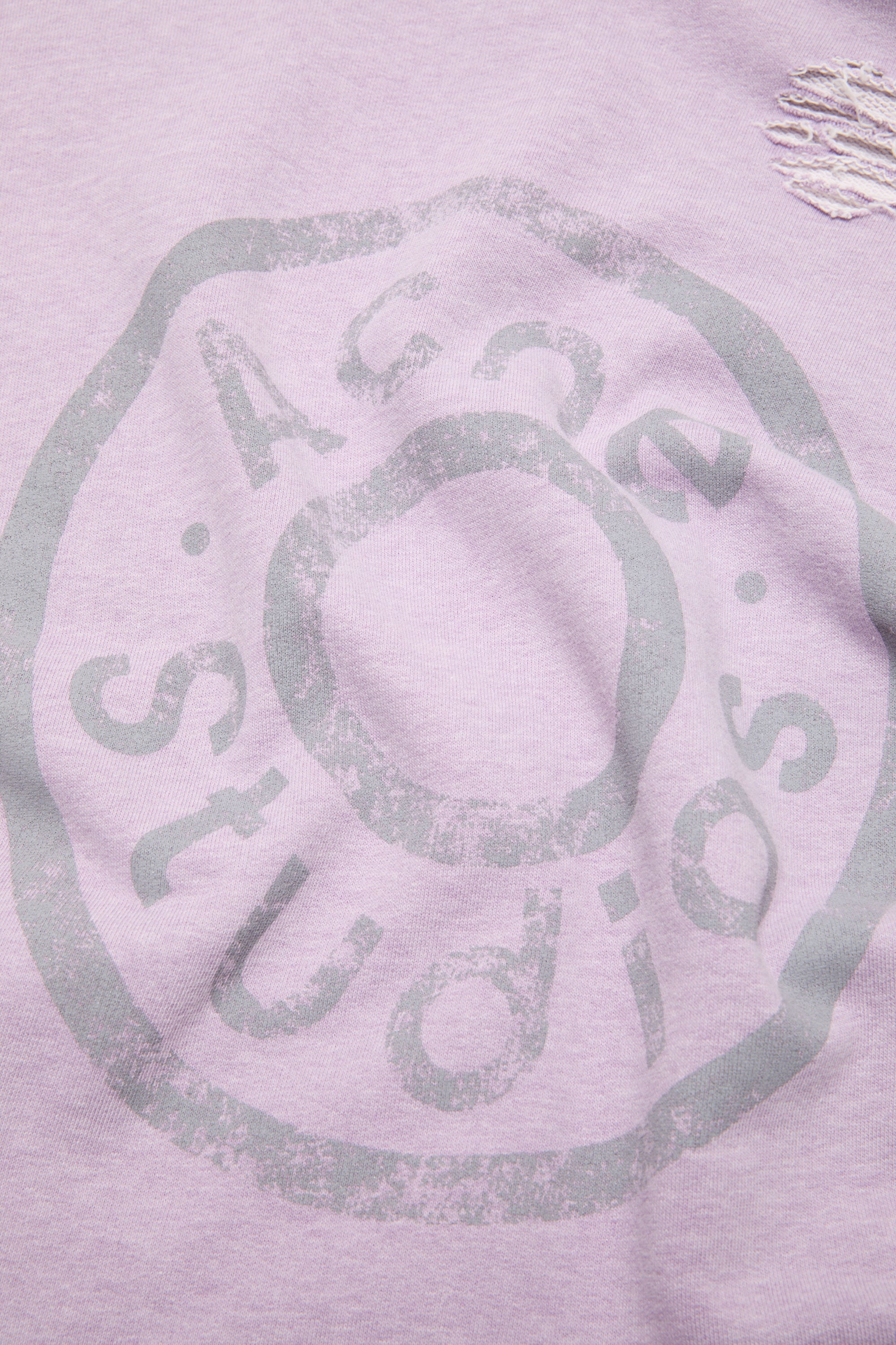 Acne Studios - Distressed logo hoodie - Faded purple