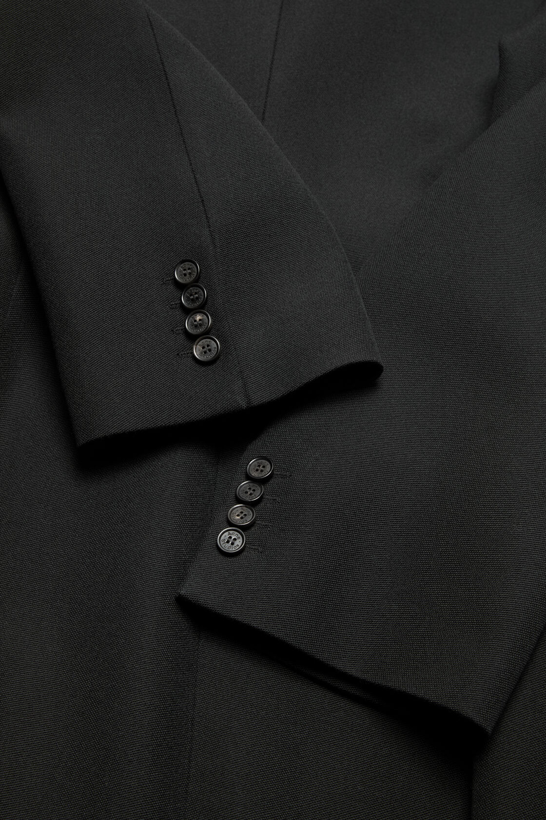 Double-breasted wool coat, Black, 2000x