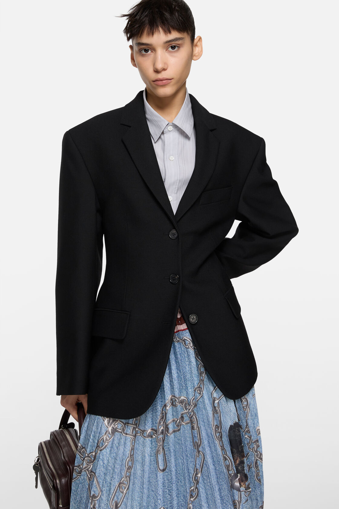 Single-breasted suit jacket, Black, 2000x