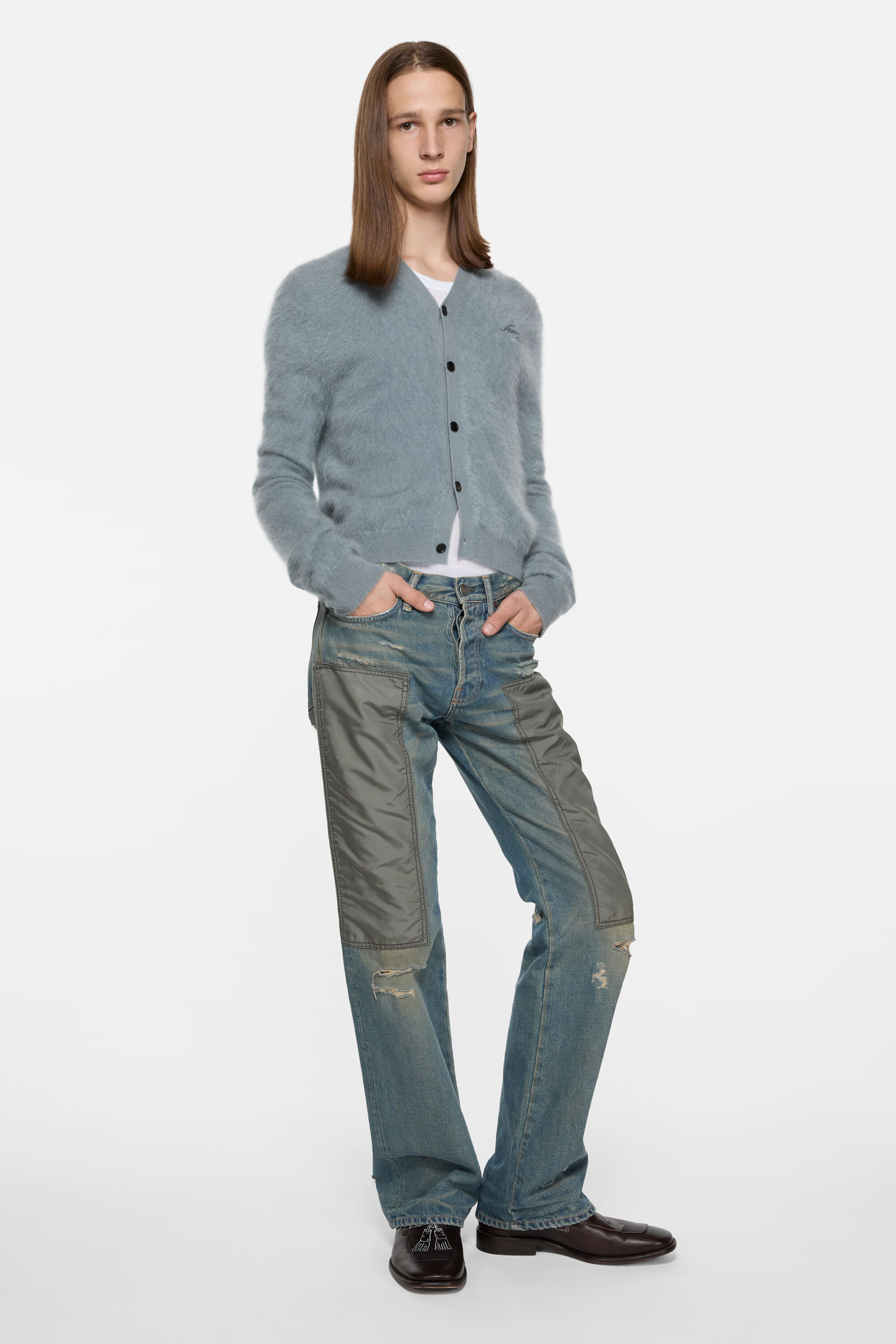 Acne Studios - カシミヤカーディガン - ストームグレー