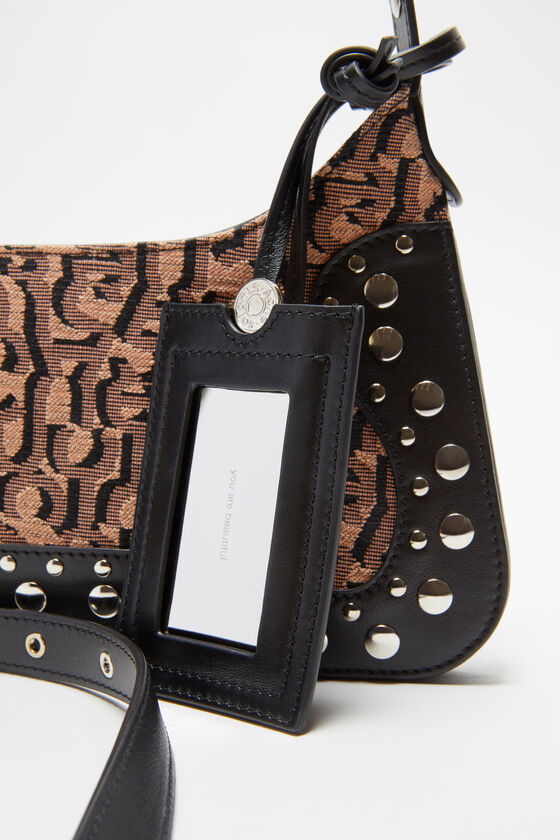 Acne Studios - Monogram Platt Mini-Umhängetasche - Pink Schwarz