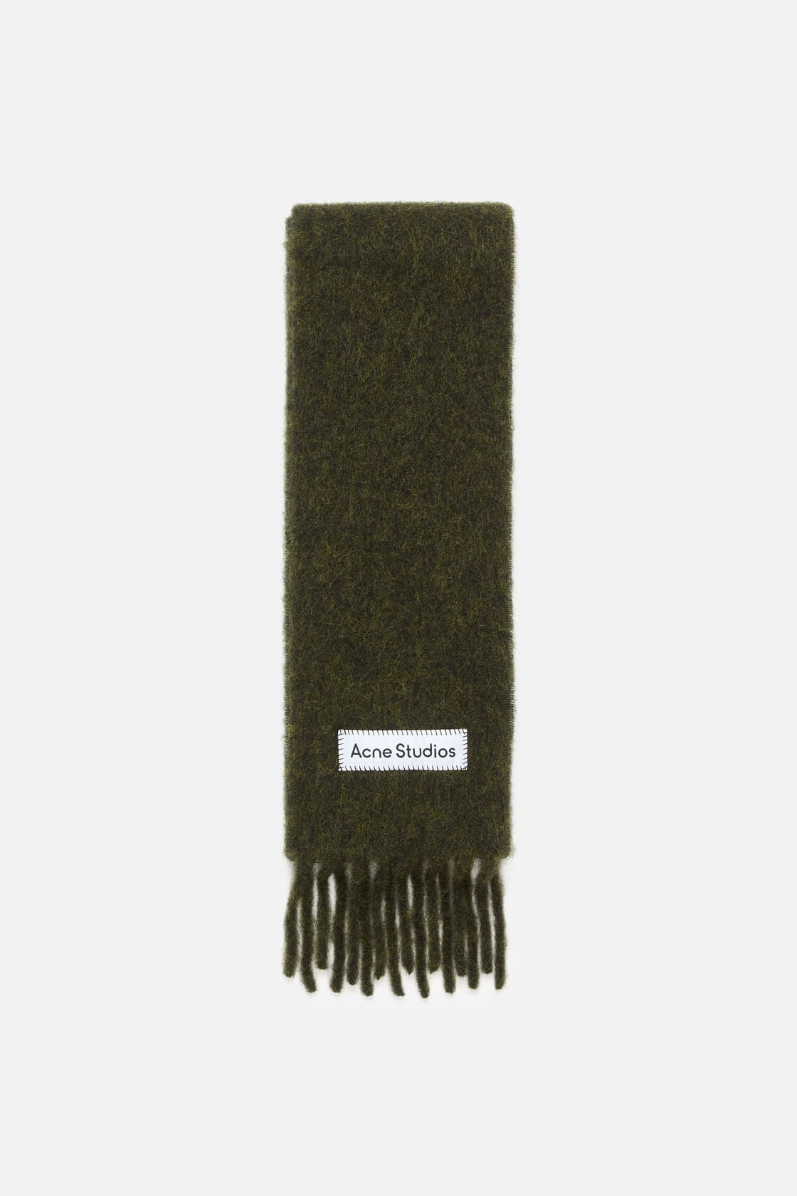 Skinny mohair scarf, Forest green, 2000x