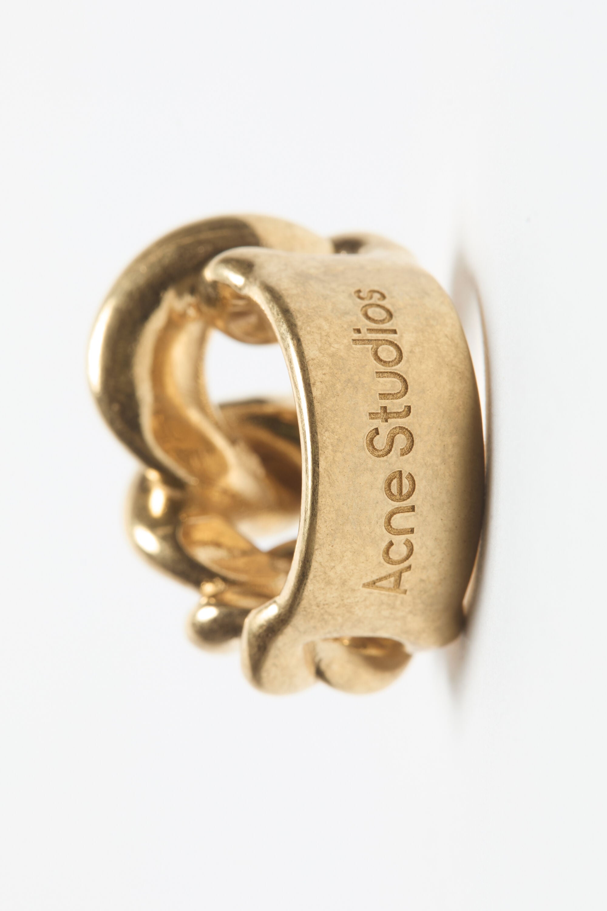 Acne Studios - Chunky chain ring - Semi matt gold