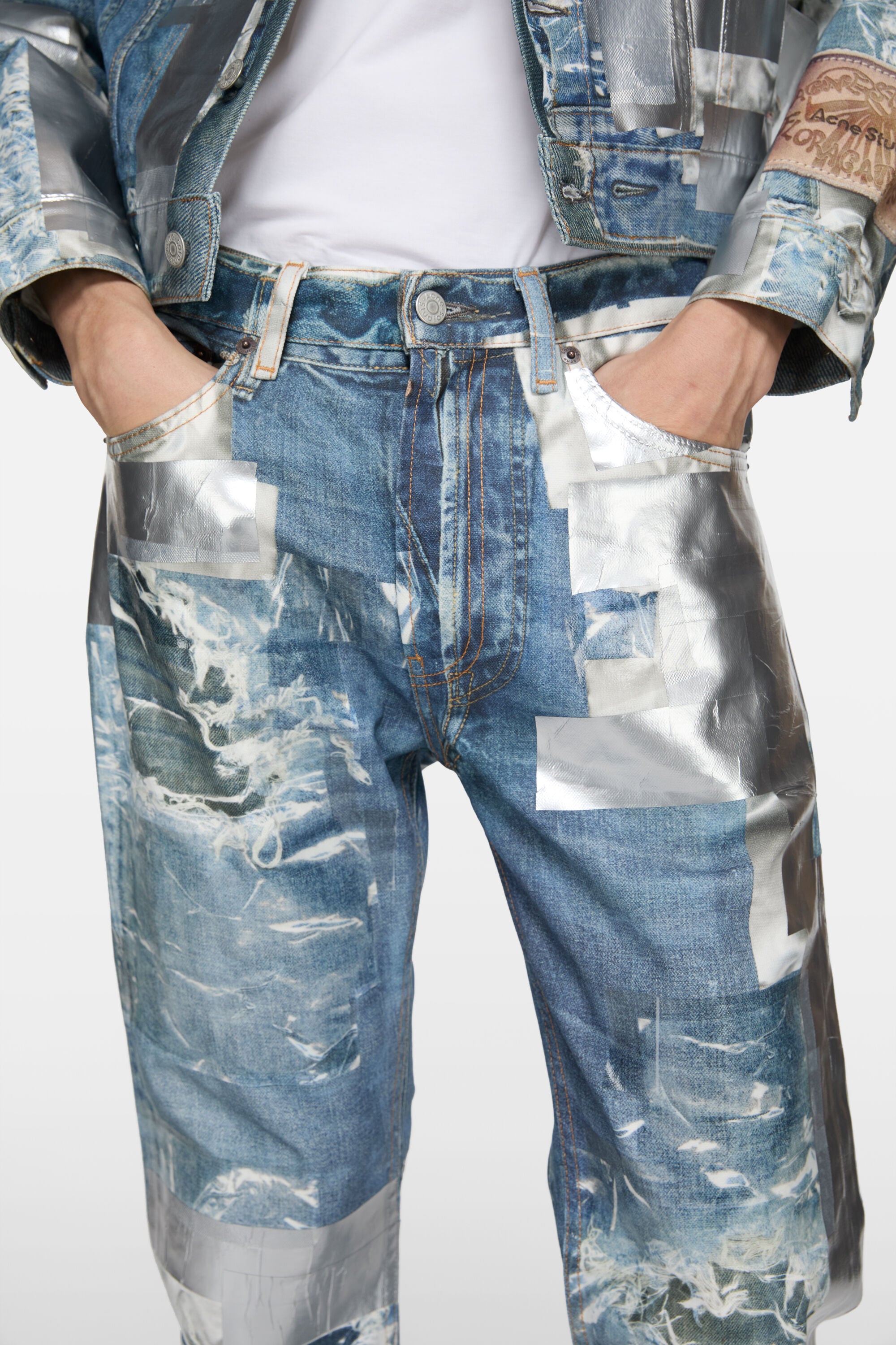 Acne Studios - Printed jeans - 1979 - Mid blue