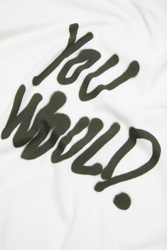 Long sleeve logo t-shirt - Relaxed fit, White, 2000x