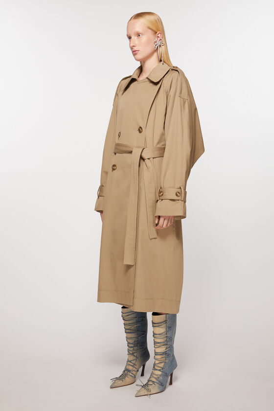 Acne Studios - Double-breasted trench coat - Cold beige