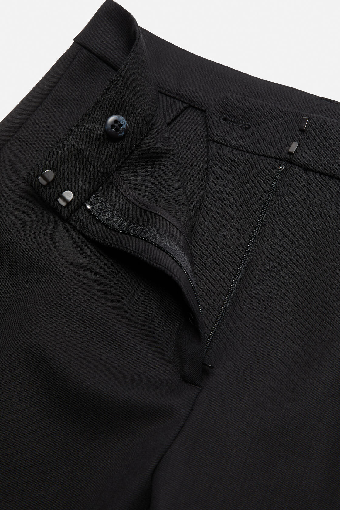 ウールストレッチトラウザーズ, ブラック, 2000x