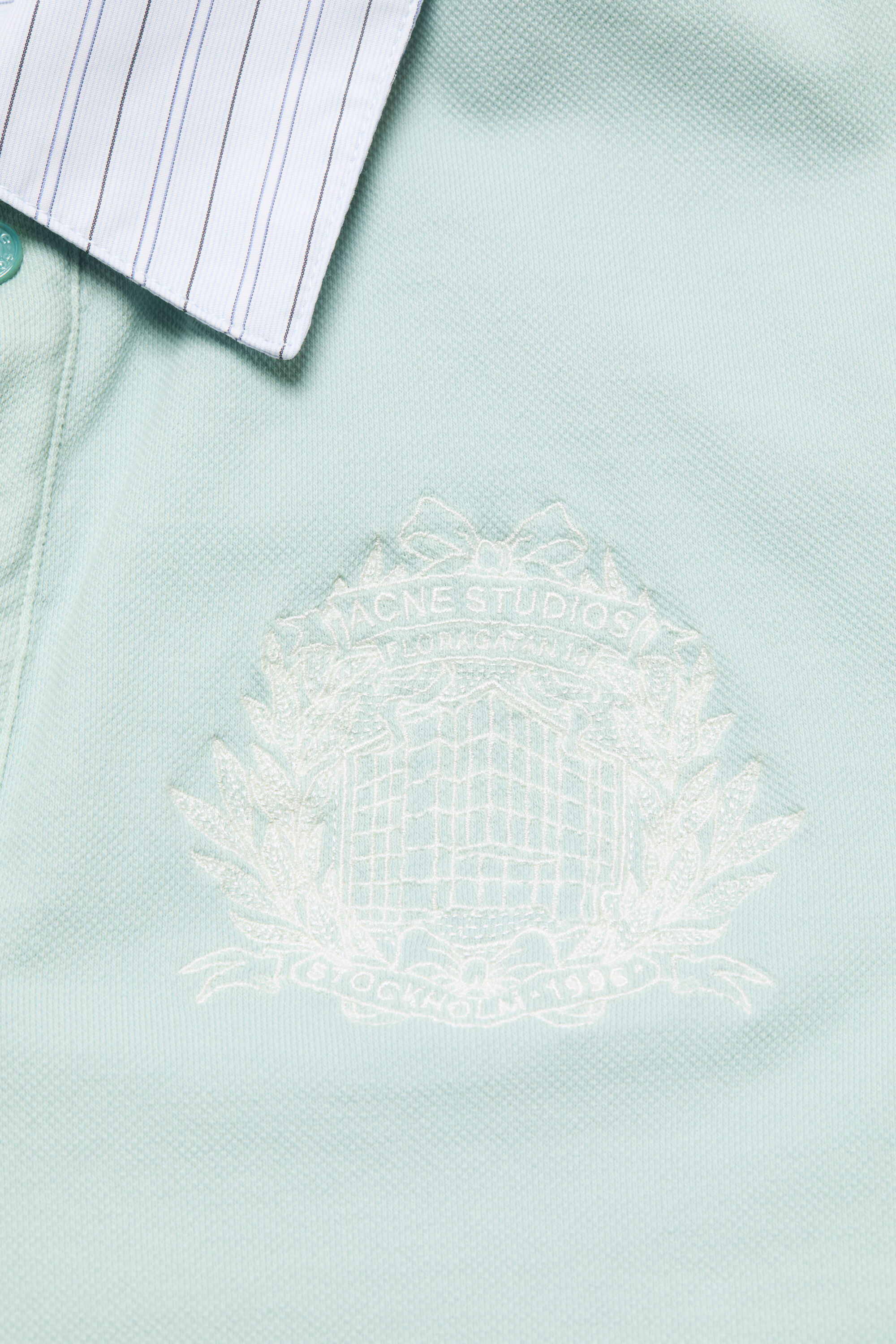 Acne Studios - ロゴ入りレイヤードポロシャツ - ライトブルー