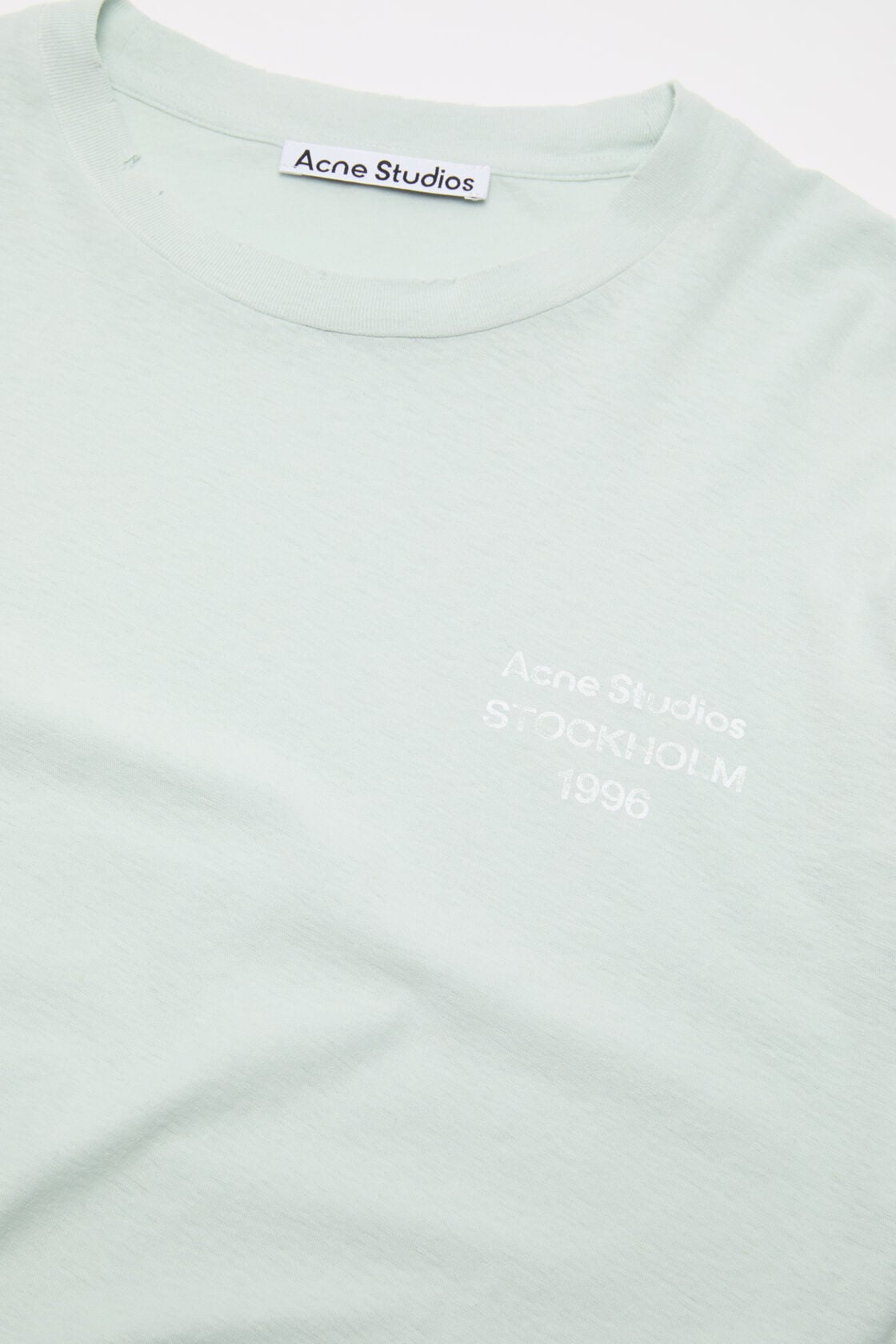 Longsleeve logo t-shirt, Pale mint, 2000x