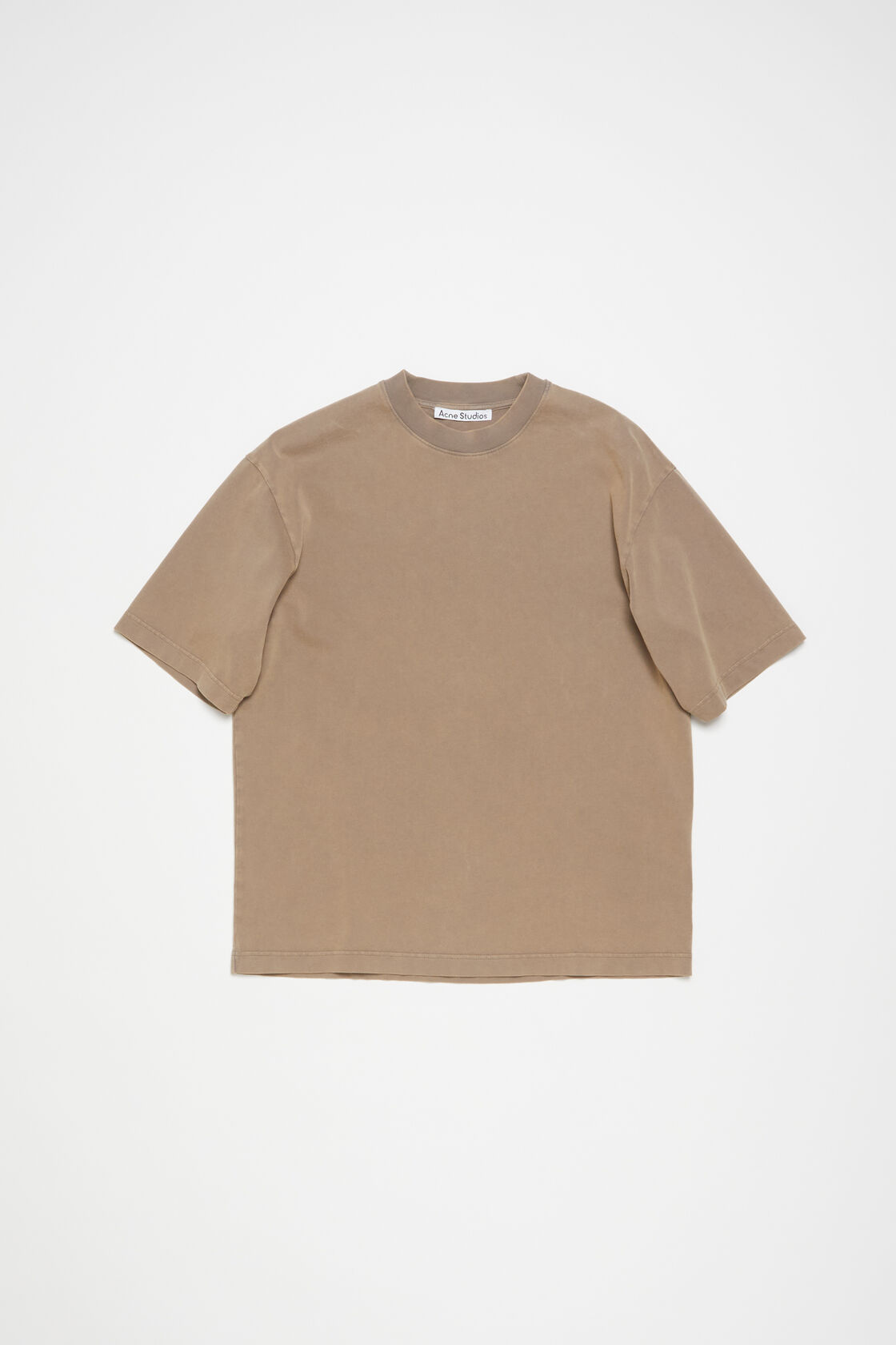 Crew neck t-shirt - Relaxed unisex fit, Taupe Brown, 2000x