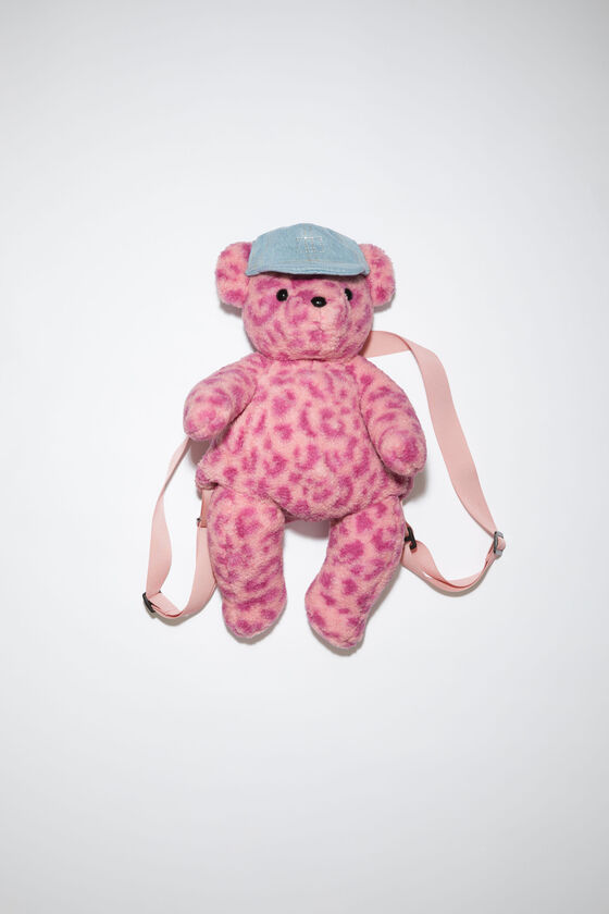 Acne Studios Arfust Teddy Bear Backpack in Pink