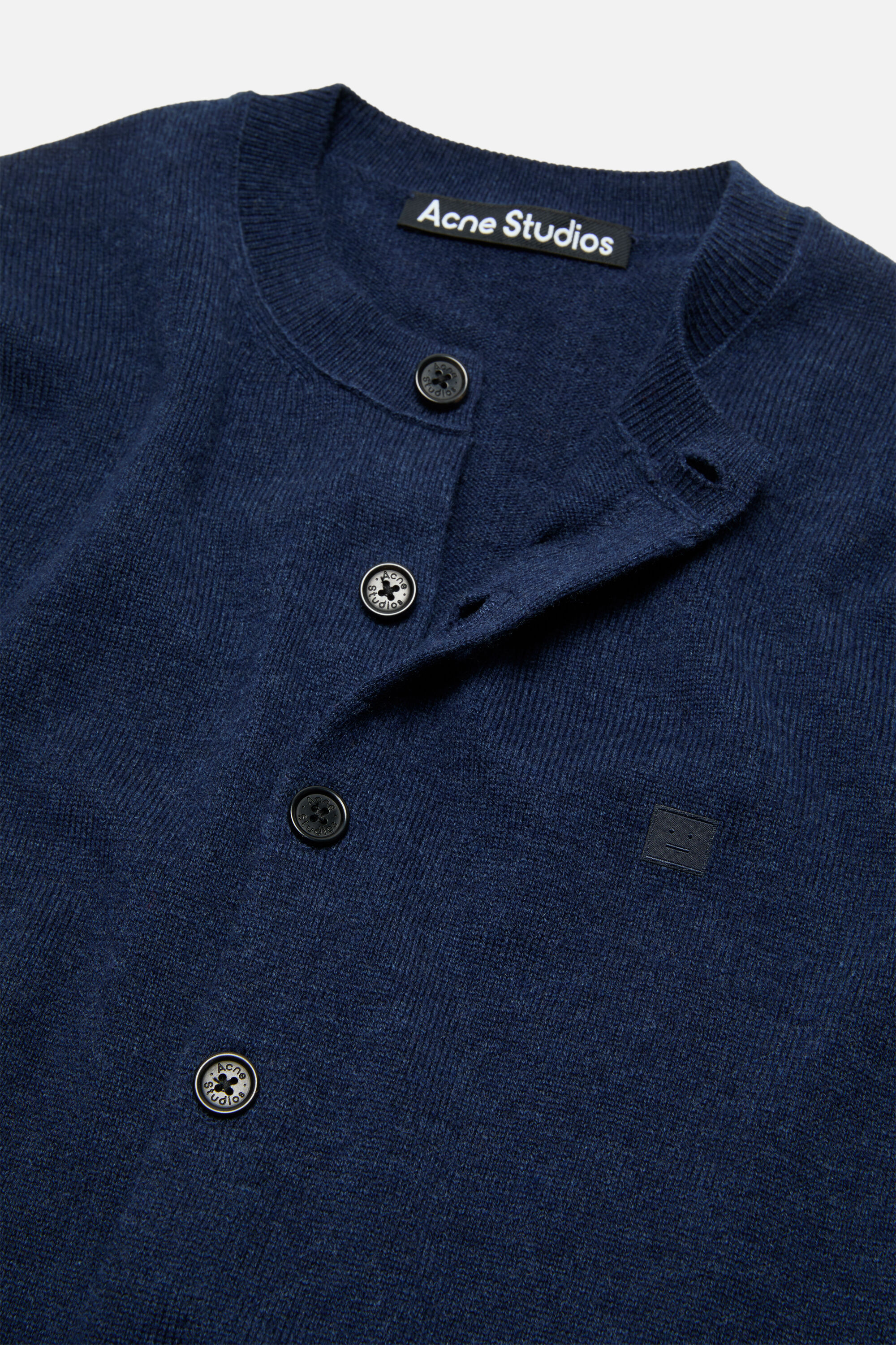 Acne Studios - Cadigan yak wool - fitted fit - Navy melange