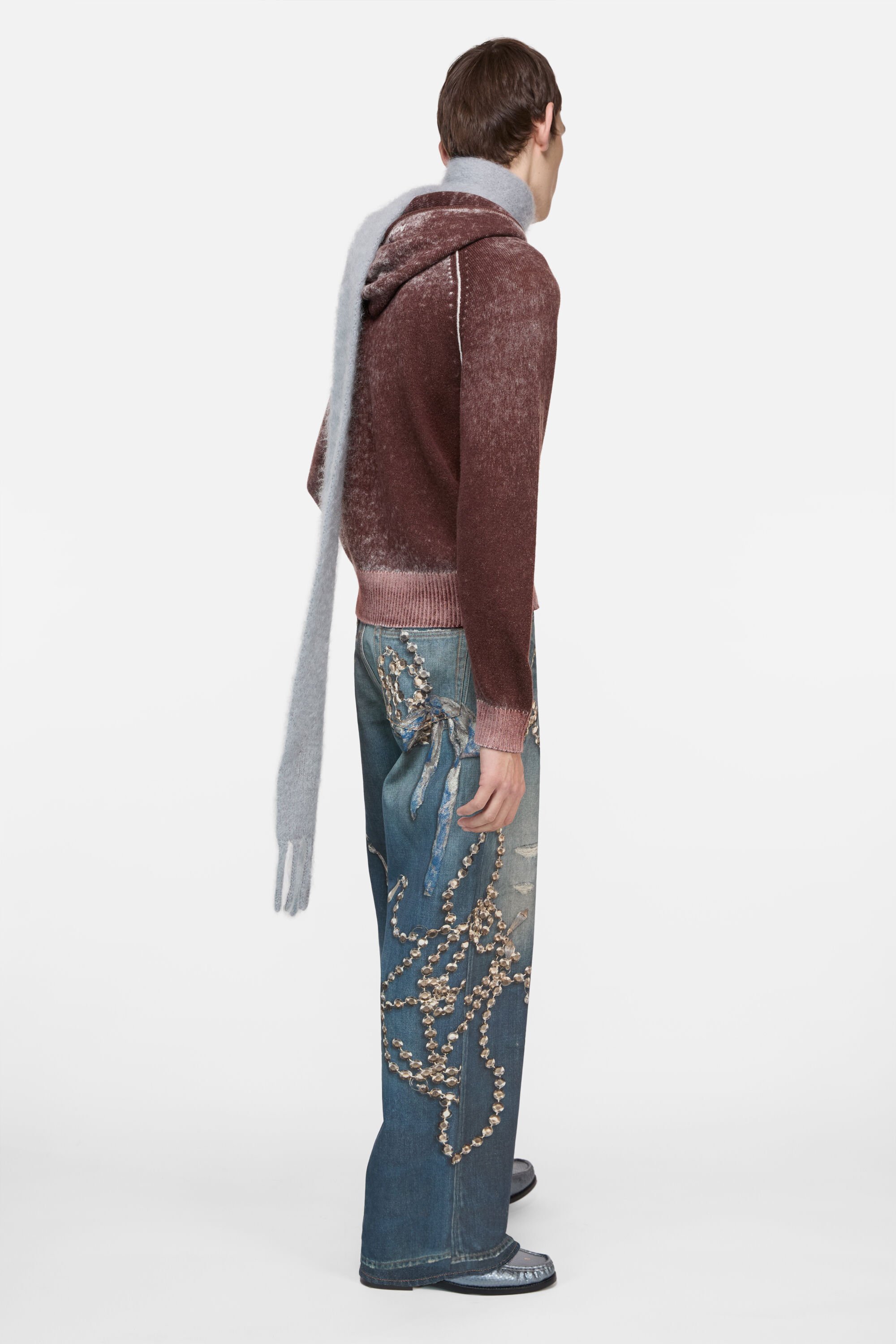 Acne Studios - フード付きジッパースウェット - ダークバーガンディ