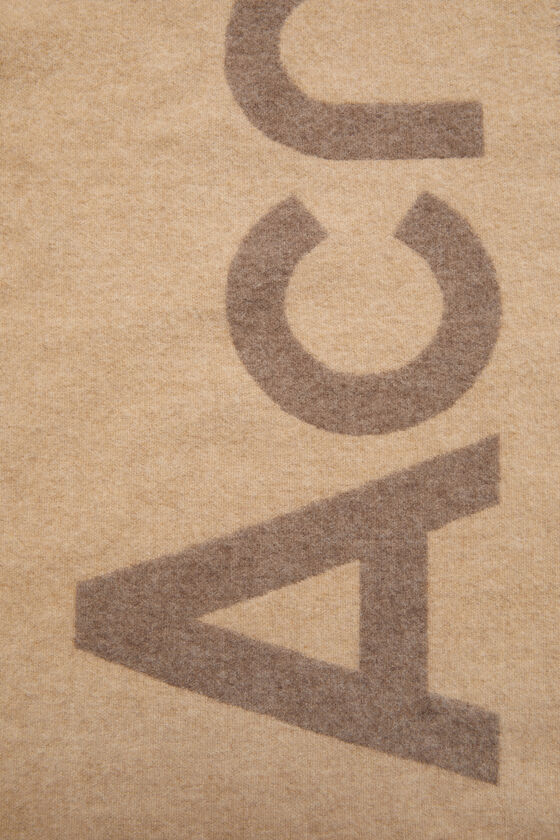 Acne Studios - Logo jacquard scarf - Narrow - Camel brown
