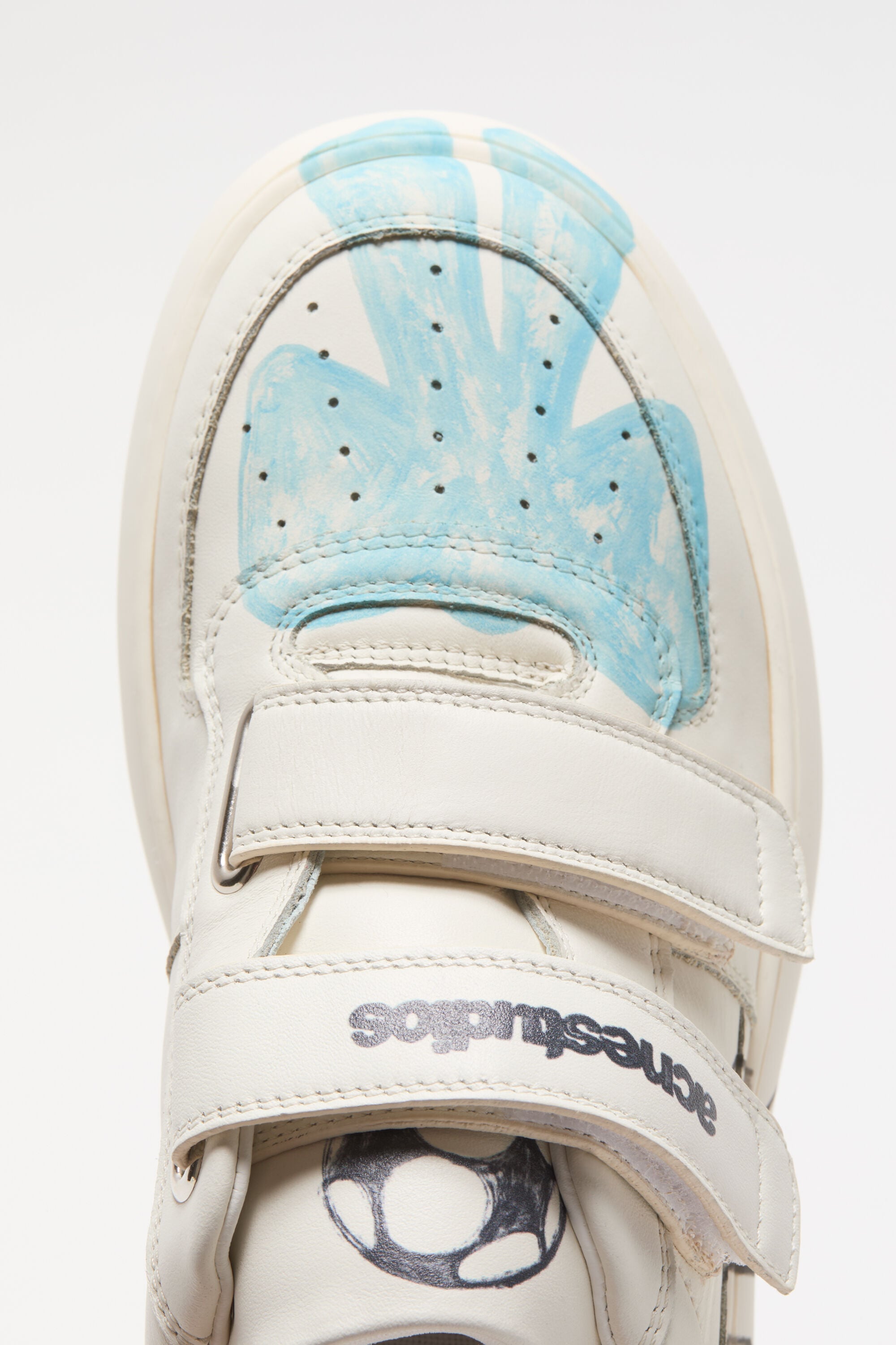Acne Studios - Velcro platform sneakers - Off white/off white