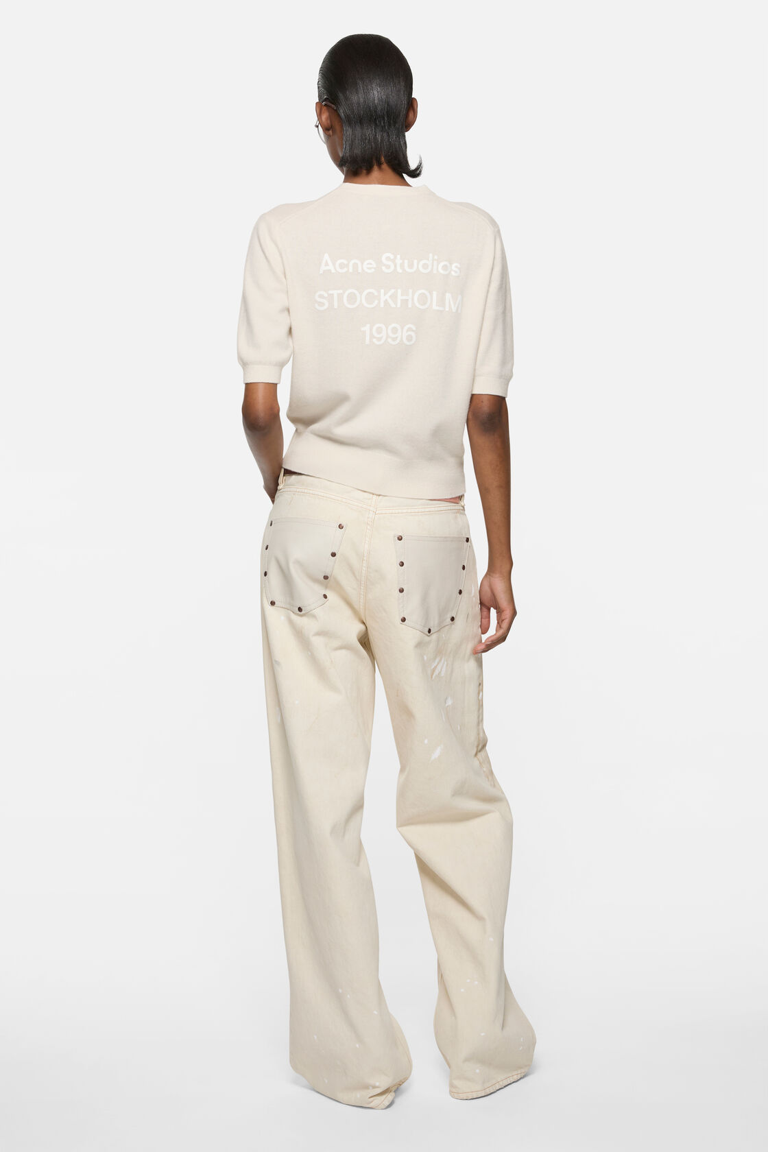 Cashmere logo knit, White, 2000x