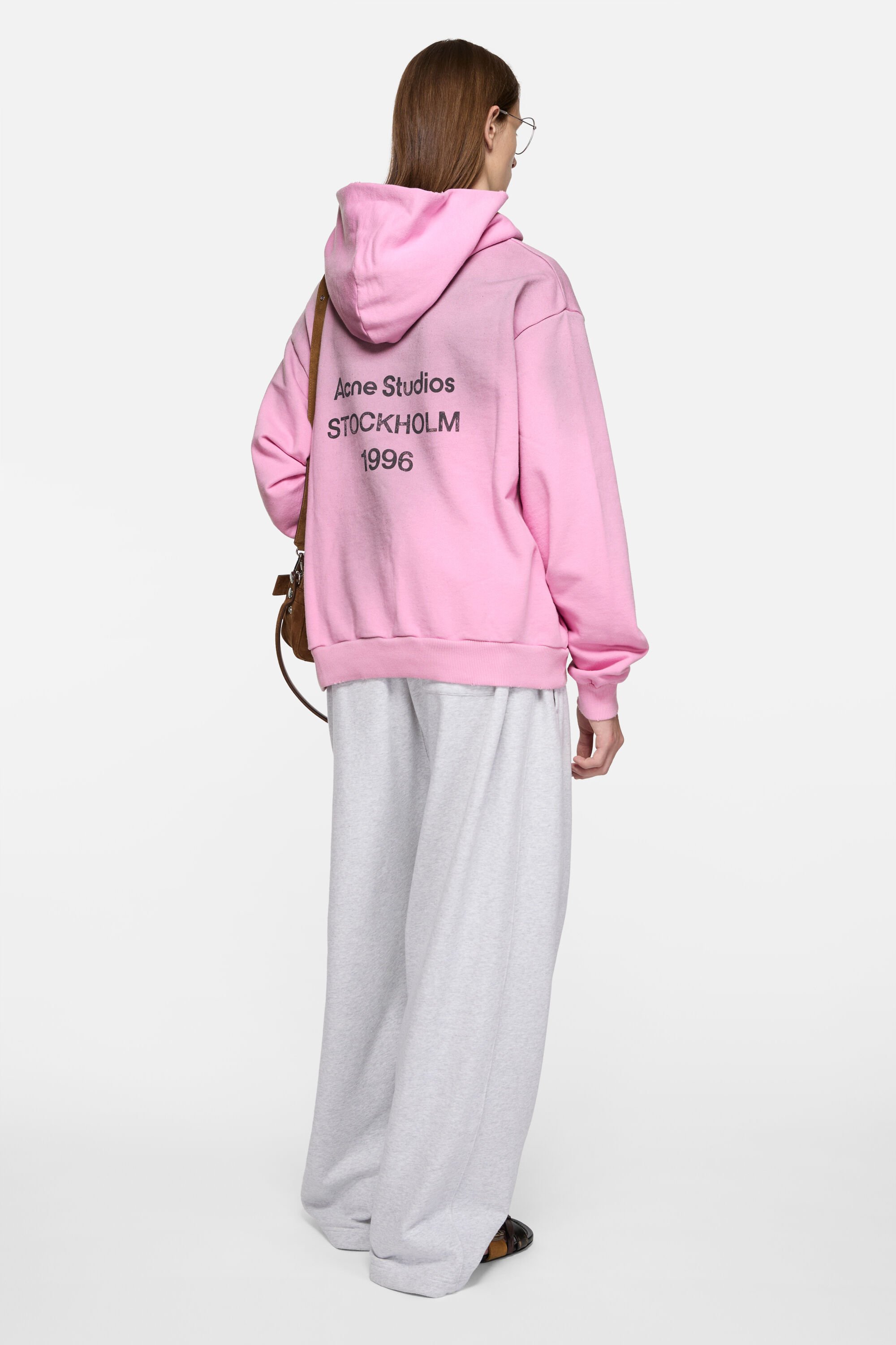 Acne Studios - Logo hooded sweater - Cotton candy pink