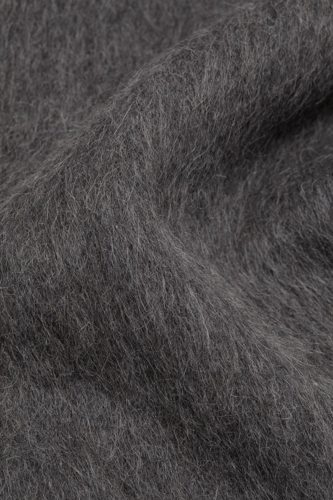 Alpaca wool logo scarf, Grey Melange, 2000x