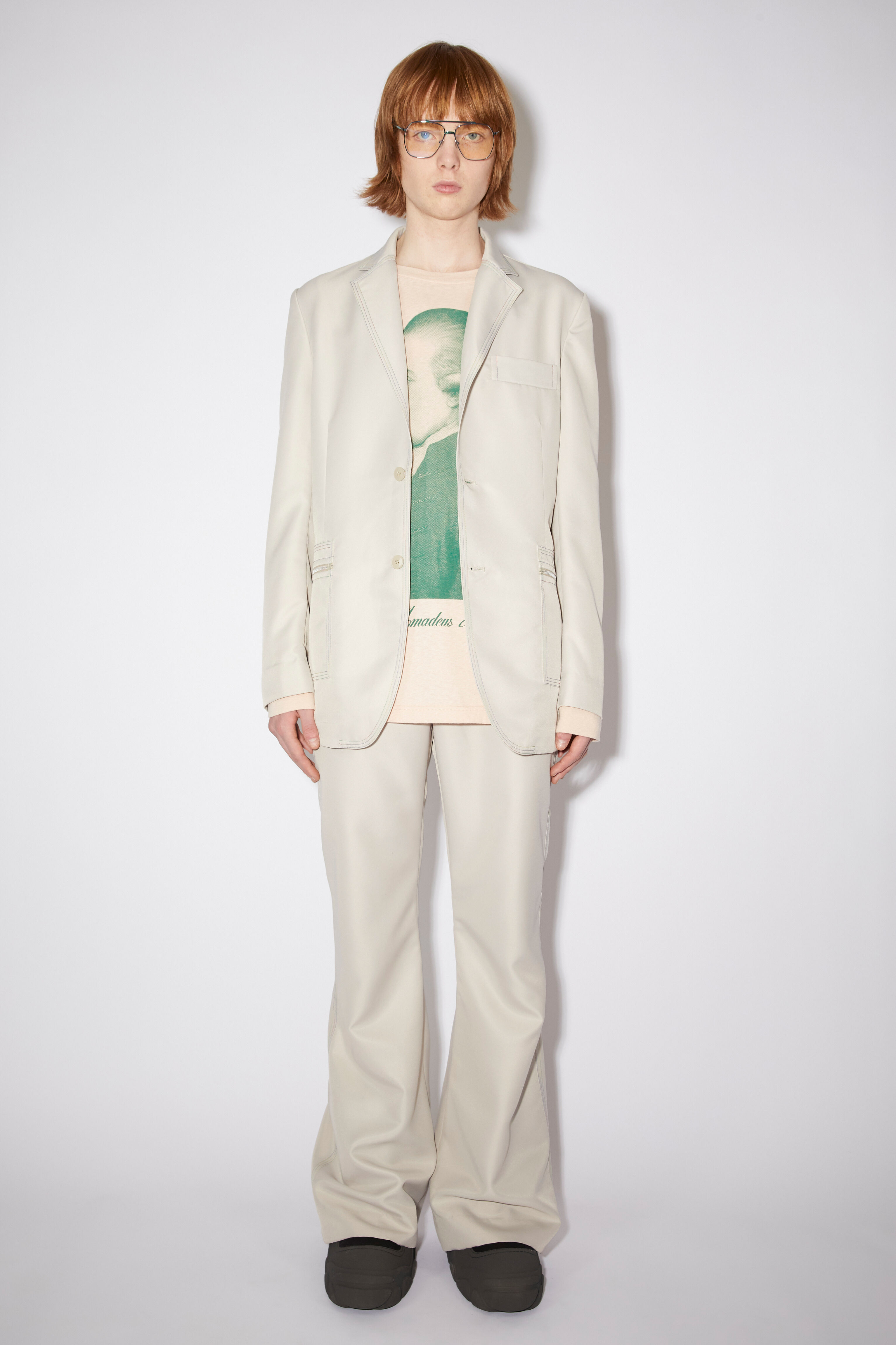 Unlined suit jacket - Sand beige