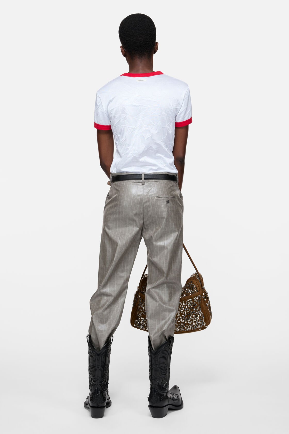 Logo t-shirt - Fitted, White/red, 2000x