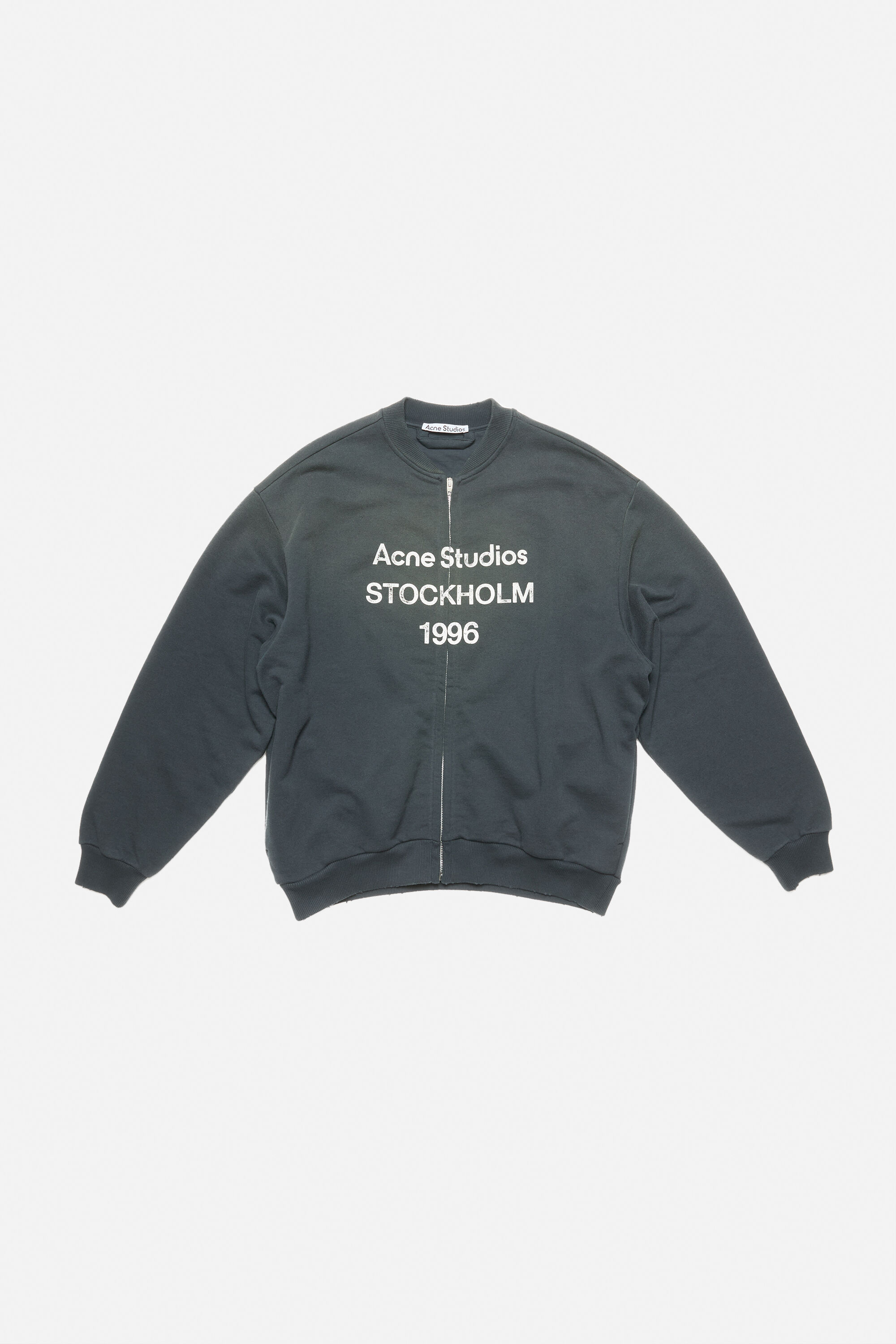 mode/select〜Acne studio ビンテージ加工スウェット Acne Studios - ロゴワッペンセーター - フェイデッドブラック
