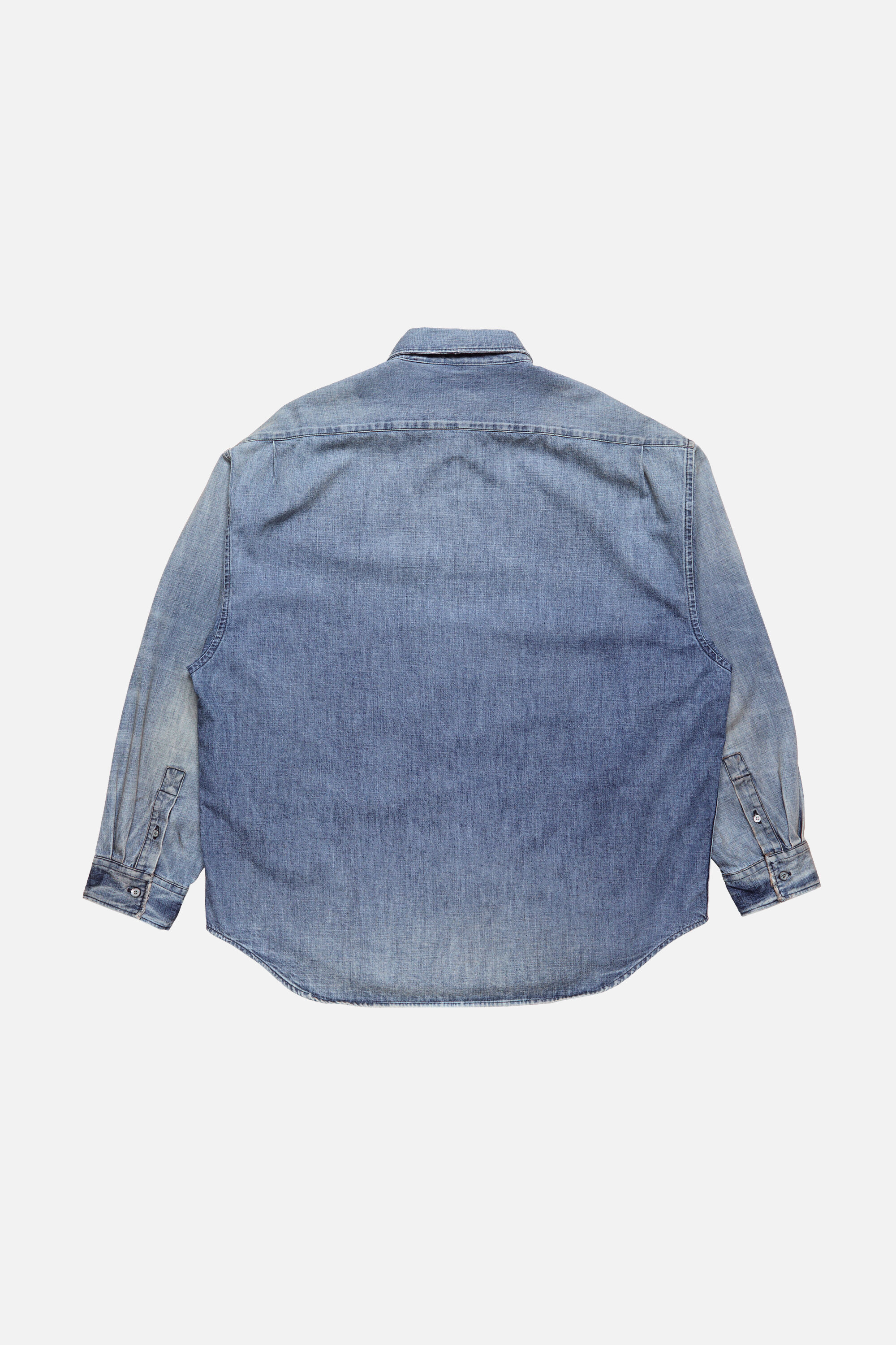 Acne Studios ボタンアップデニムシャツ Acne Studios - ボタンアップ デニムシャツ - ミッドブルー