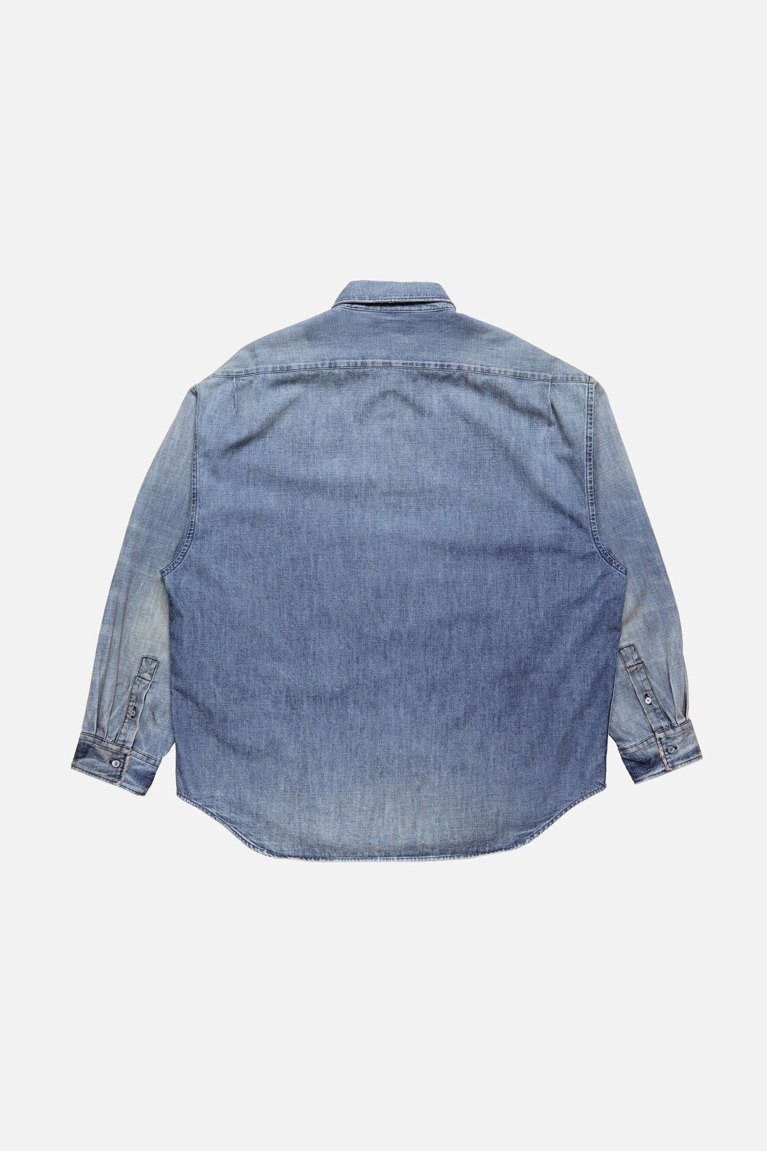 Denim button-up shirt, Mid Blue, 2000x