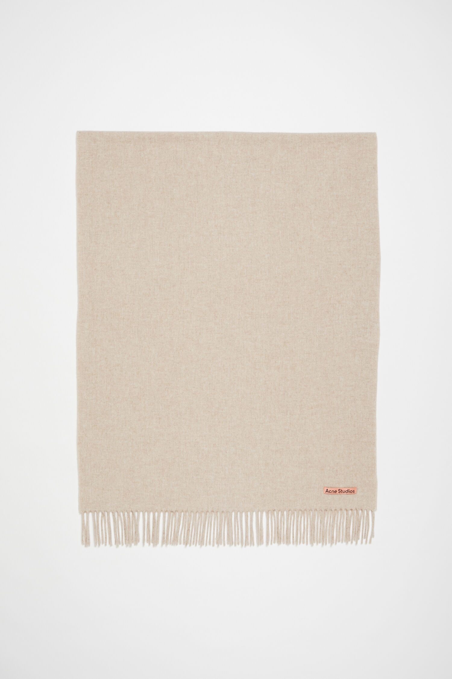 Logo Print Fringe Wool Scarf main image 0