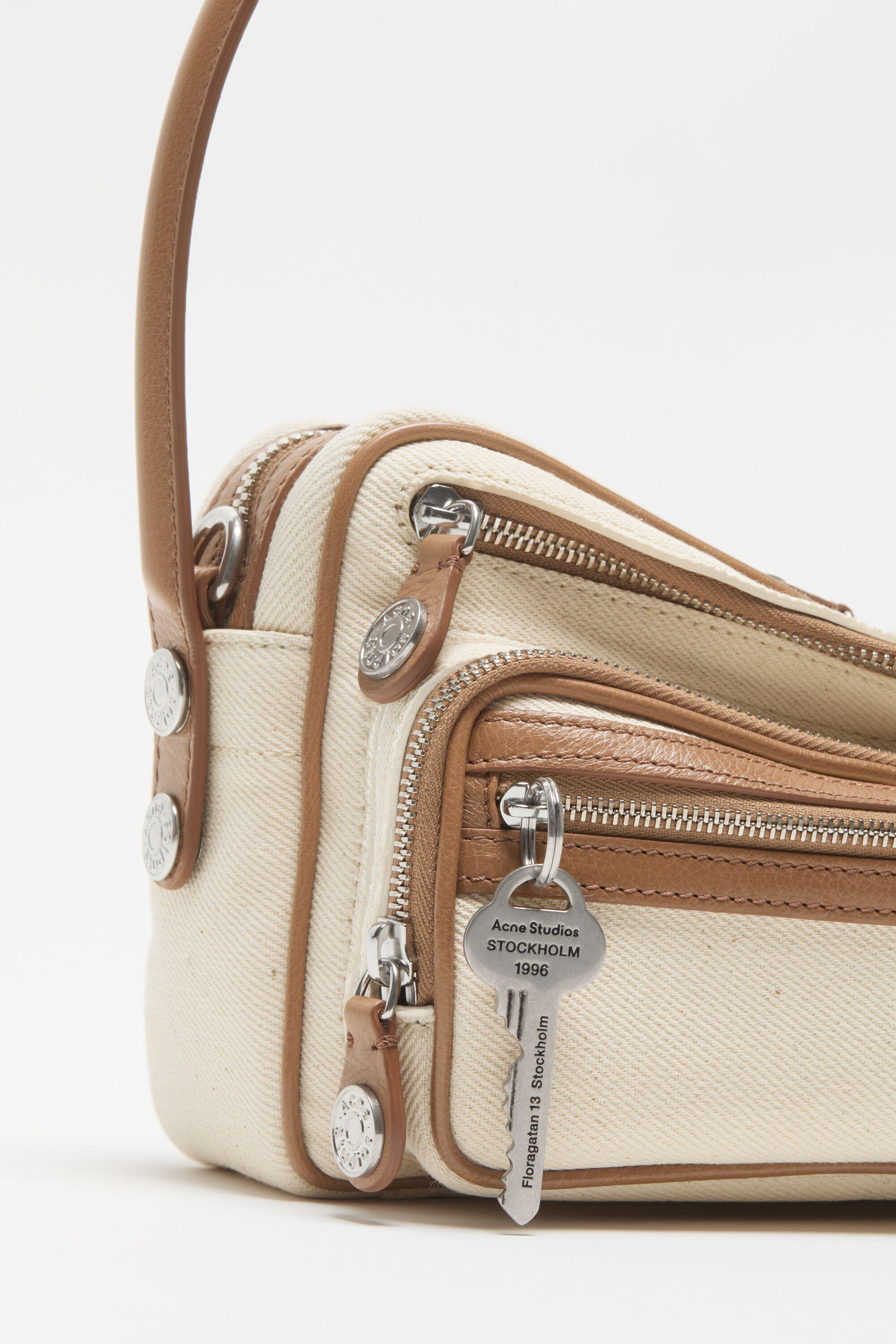 Acne Studios - Camero Party Canvas Bag - Cream beige/brown
